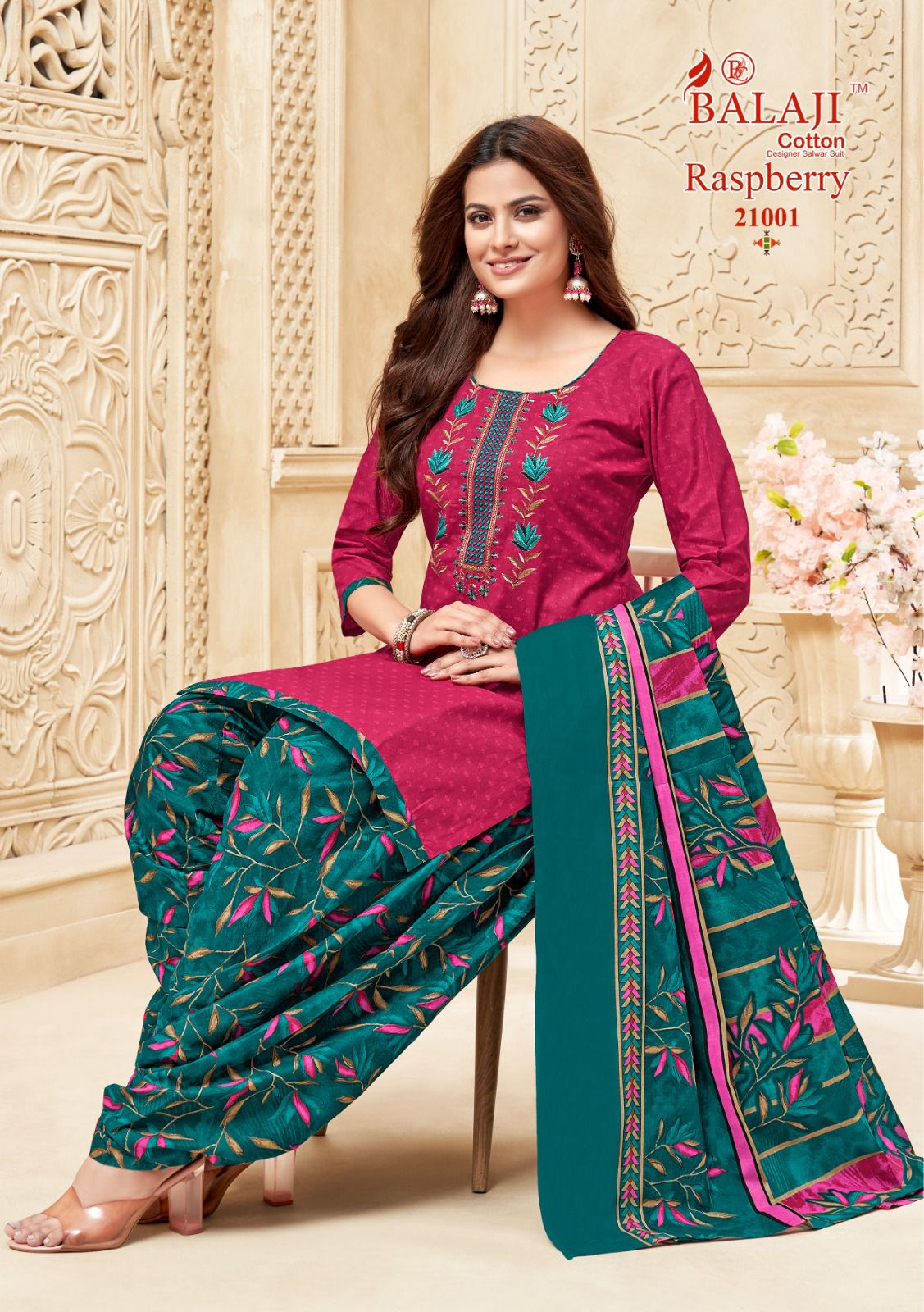 Balaji Raspberry Vol 21 Pure Cotton Printed Dress Material