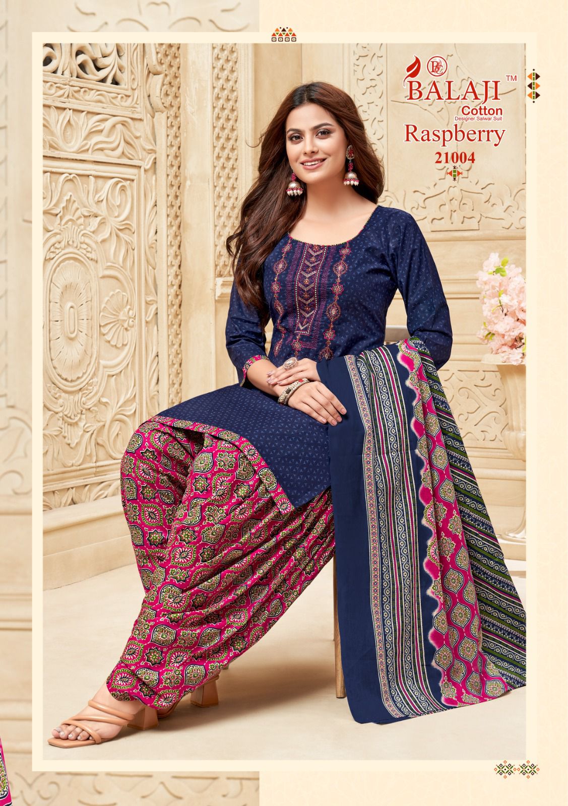 Balaji Raspberry Vol 21 Pure Cotton Printed Dress Material