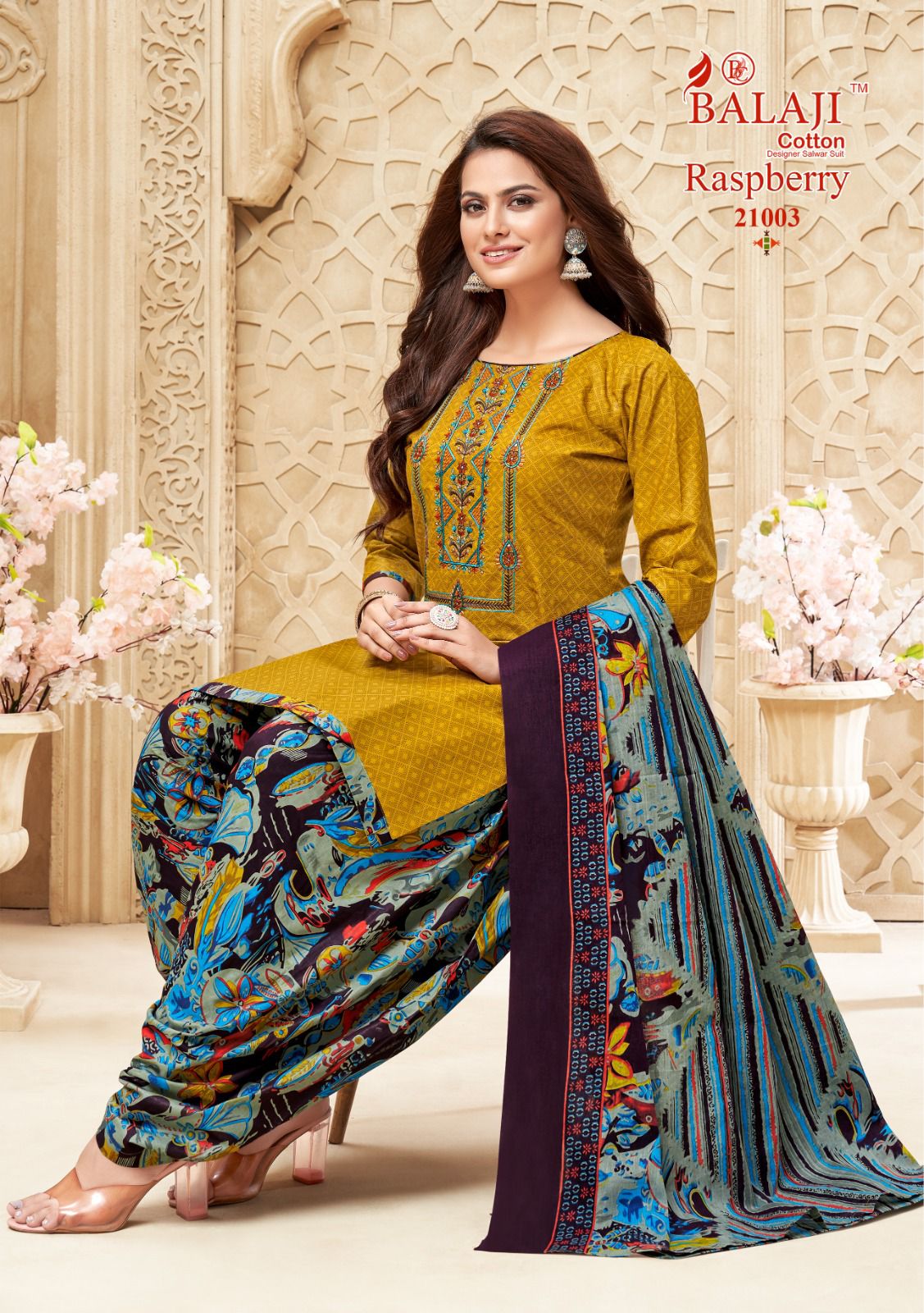 Balaji Raspberry Vol 21 Pure Cotton Printed Dress Material
