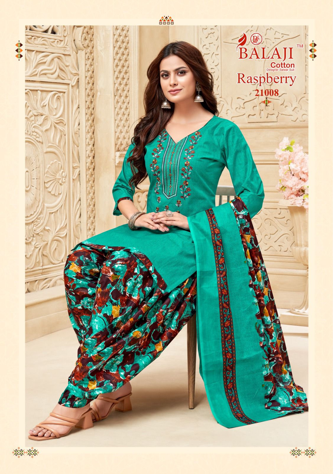Balaji Raspberry Vol 21 Pure Cotton Printed Dress Material