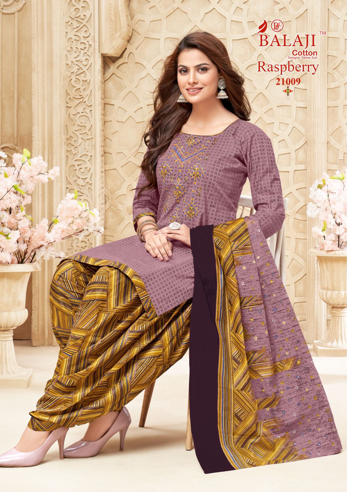 Balaji Raspberry Vol 21 Pure Cotton Printed Dress Material