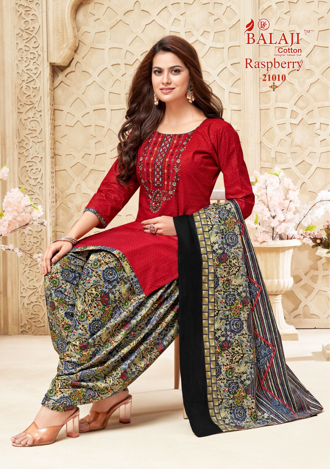 Balaji Raspberry Vol 21 Pure Cotton Printed Dress Material