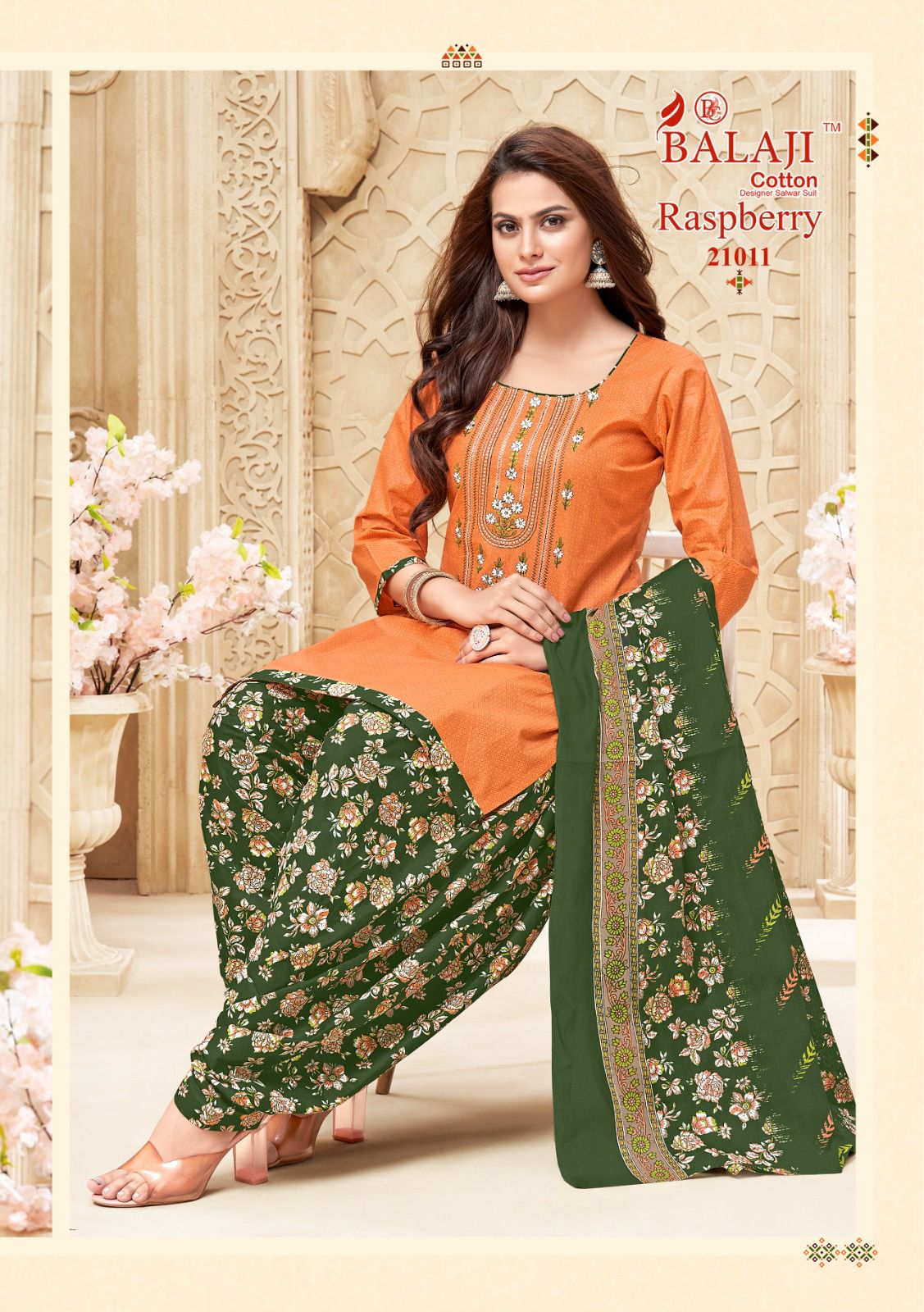 Balaji Raspberry Vol 21 Pure Cotton Printed Dress Material