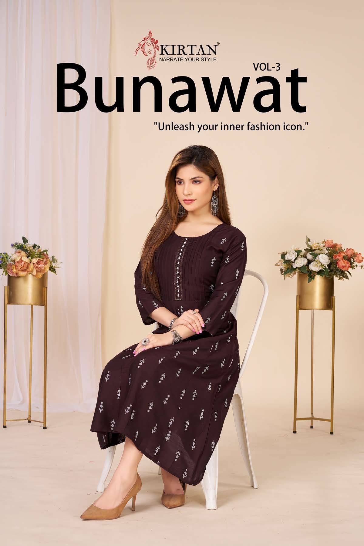 Kirtan Bunawat Vol 3 Bombay Silk Anarkali Kurti Collection