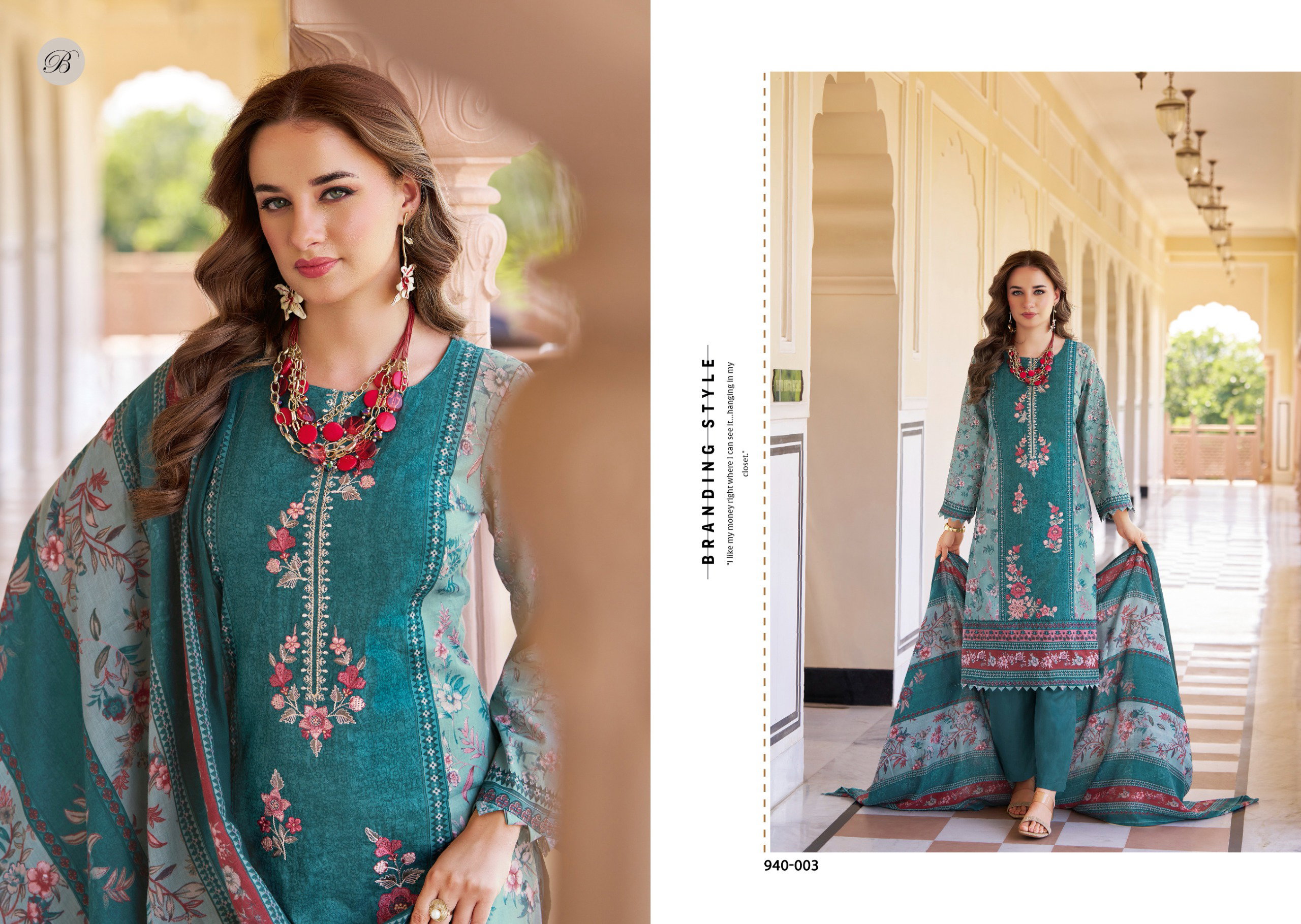 Belliza Naira Vol 128 Cotton Digital Prints Embroidery Dress Material Collection