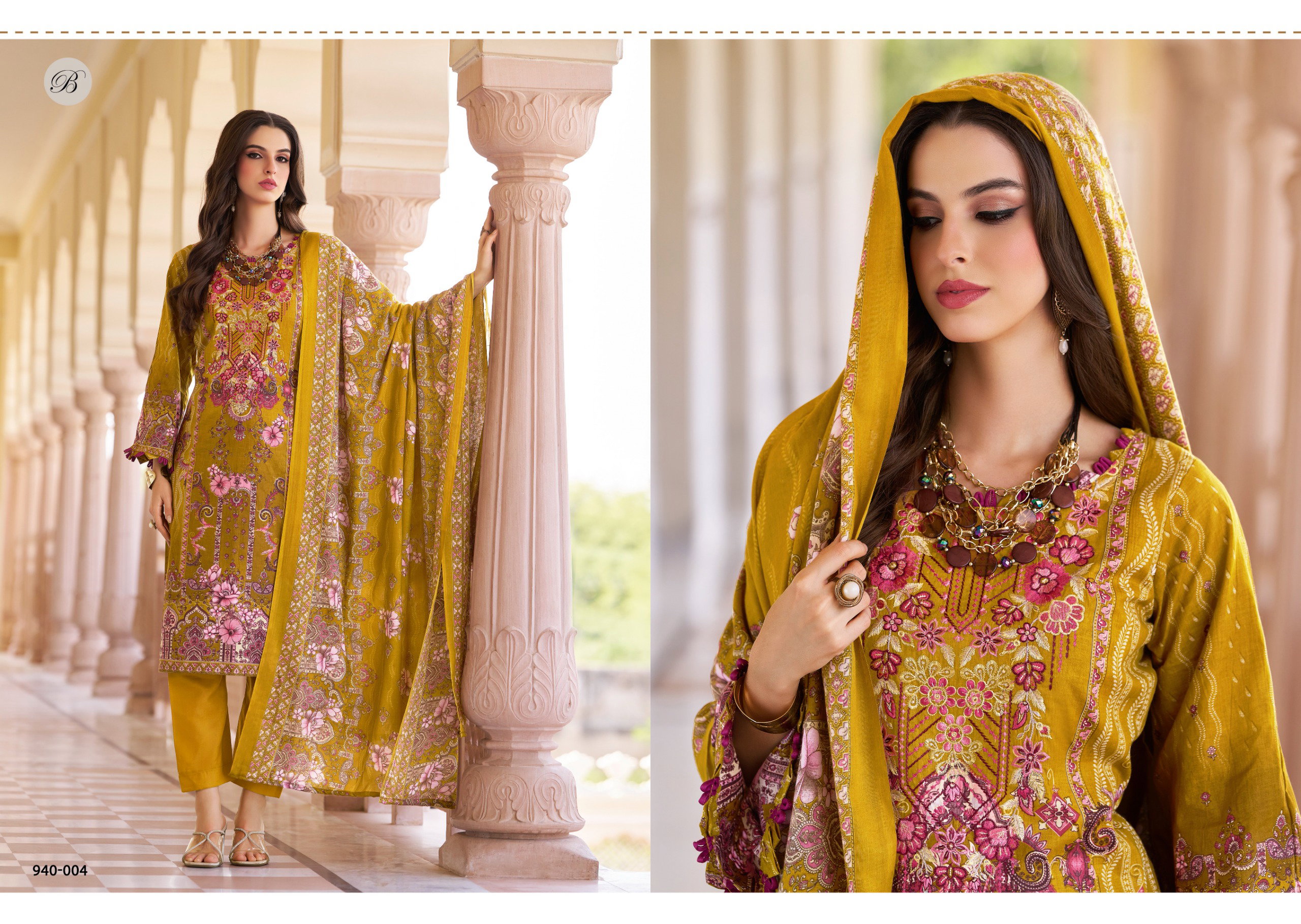 Belliza Naira Vol 128 Cotton Digital Prints Embroidery Dress Material Collection
