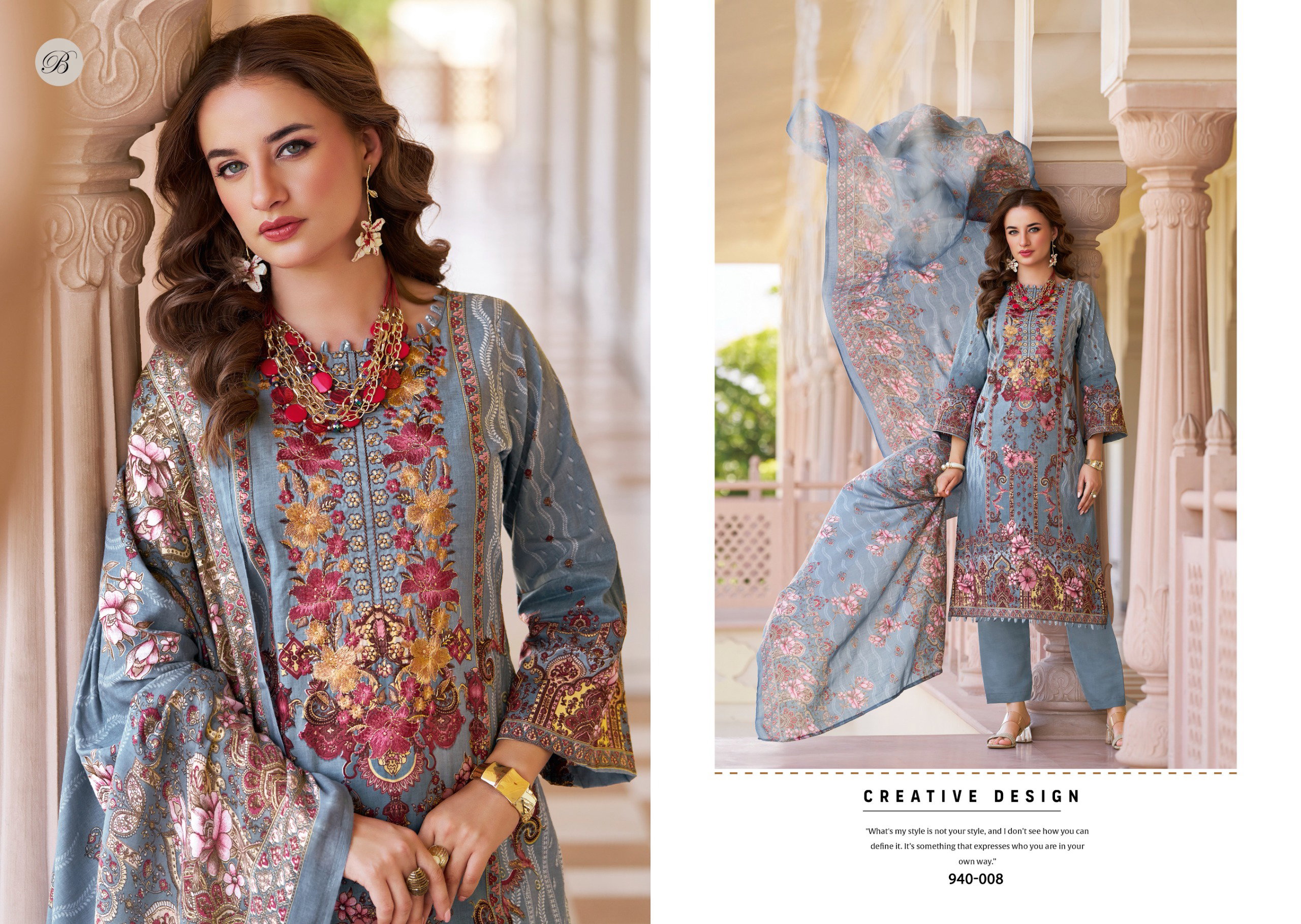 Belliza Naira Vol 128 Cotton Digital Prints Embroidery Dress Material Collection