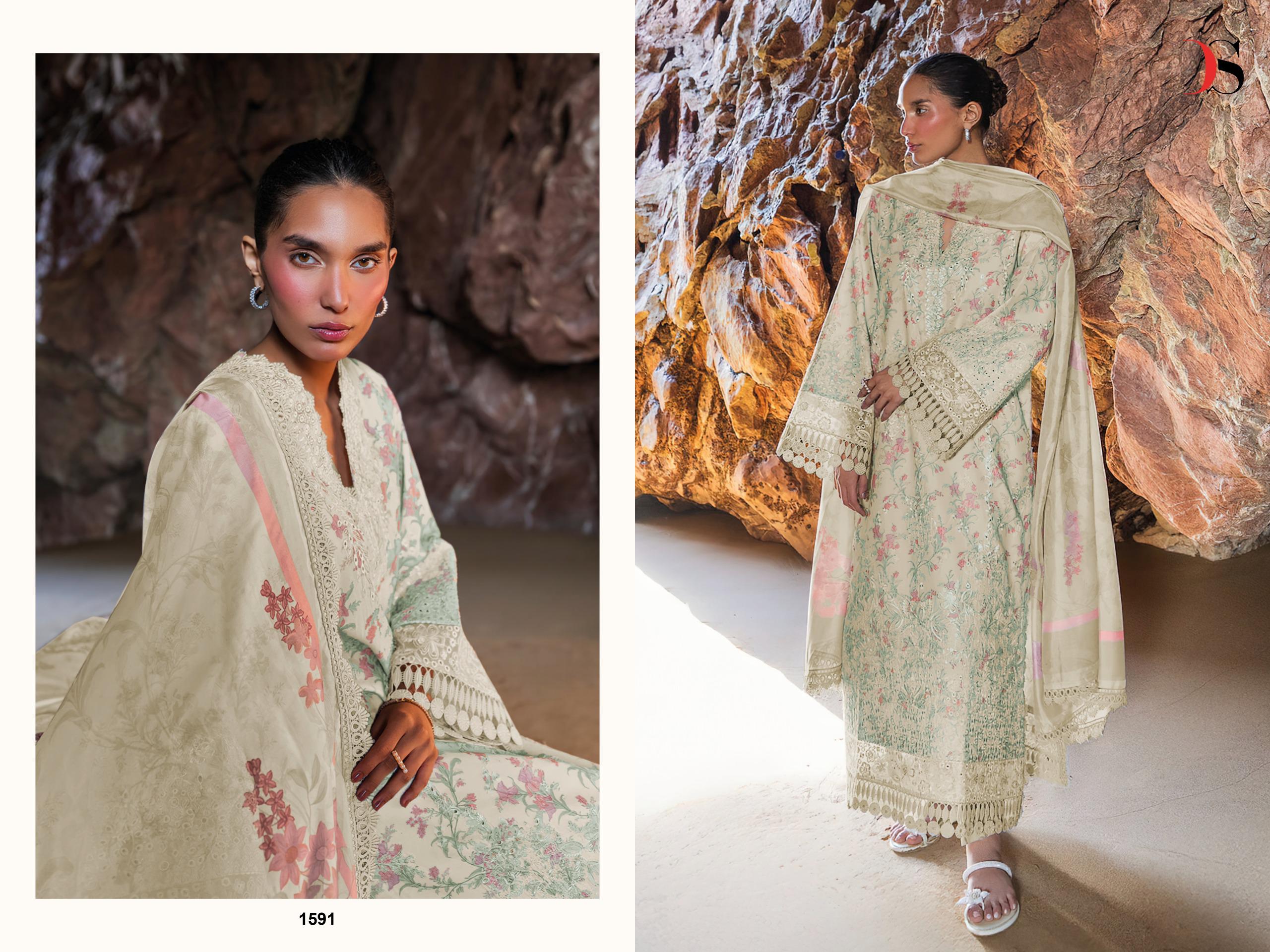 Deepsy Jade Premium Vol 3 Chiffon Dupatta Cotton Pakistani Salwar Kameez