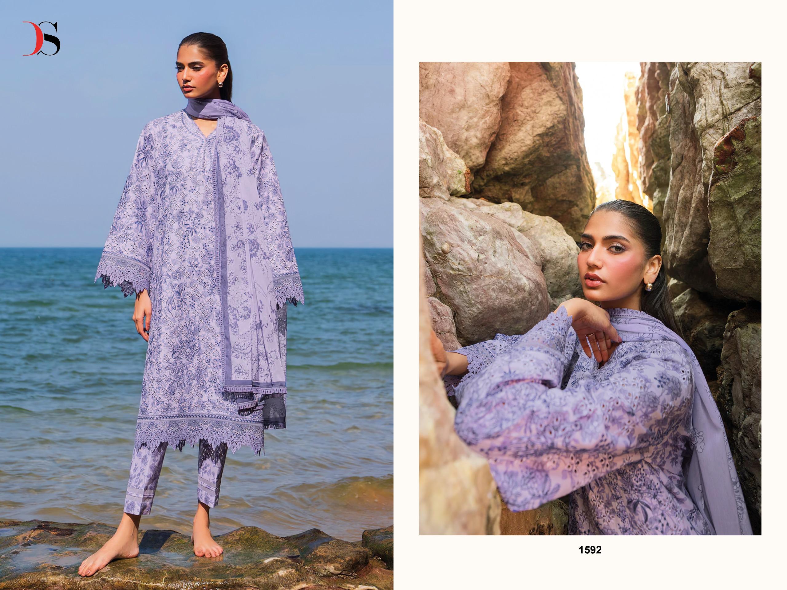 Deepsy Jade Premium Vol 3 Chiffon Dupatta Cotton Pakistani Salwar Kameez
