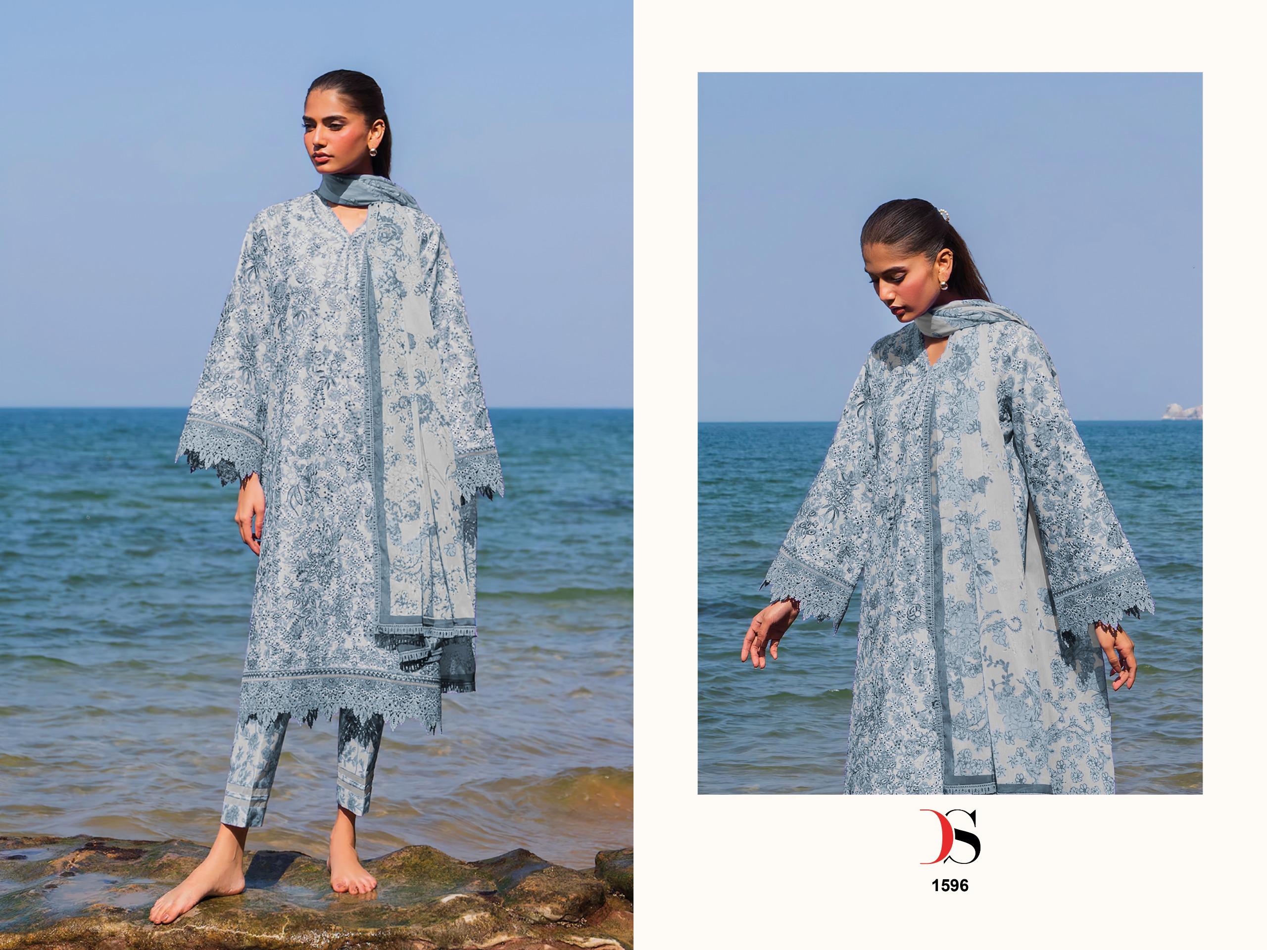 Deepsy Jade Premium Vol 3 Chiffon Dupatta Cotton Pakistani Salwar Kameez