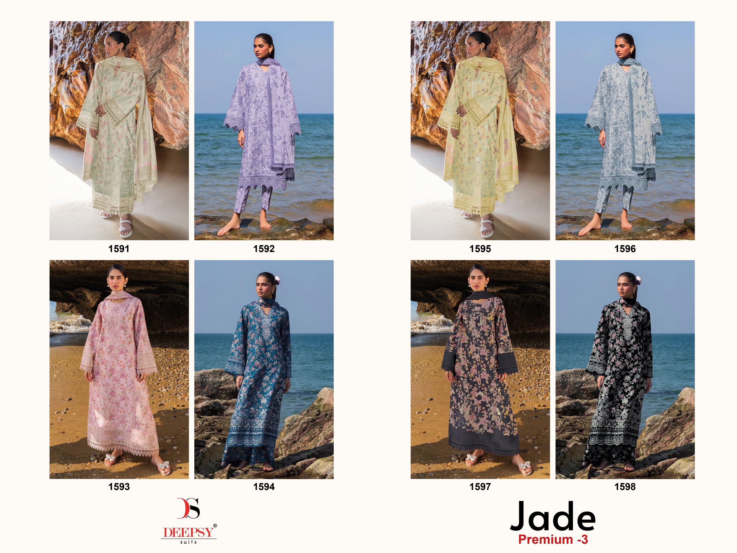 Deepsy Jade Premium Vol 3 Chiffon Dupatta Cotton Pakistani Salwar Kameez