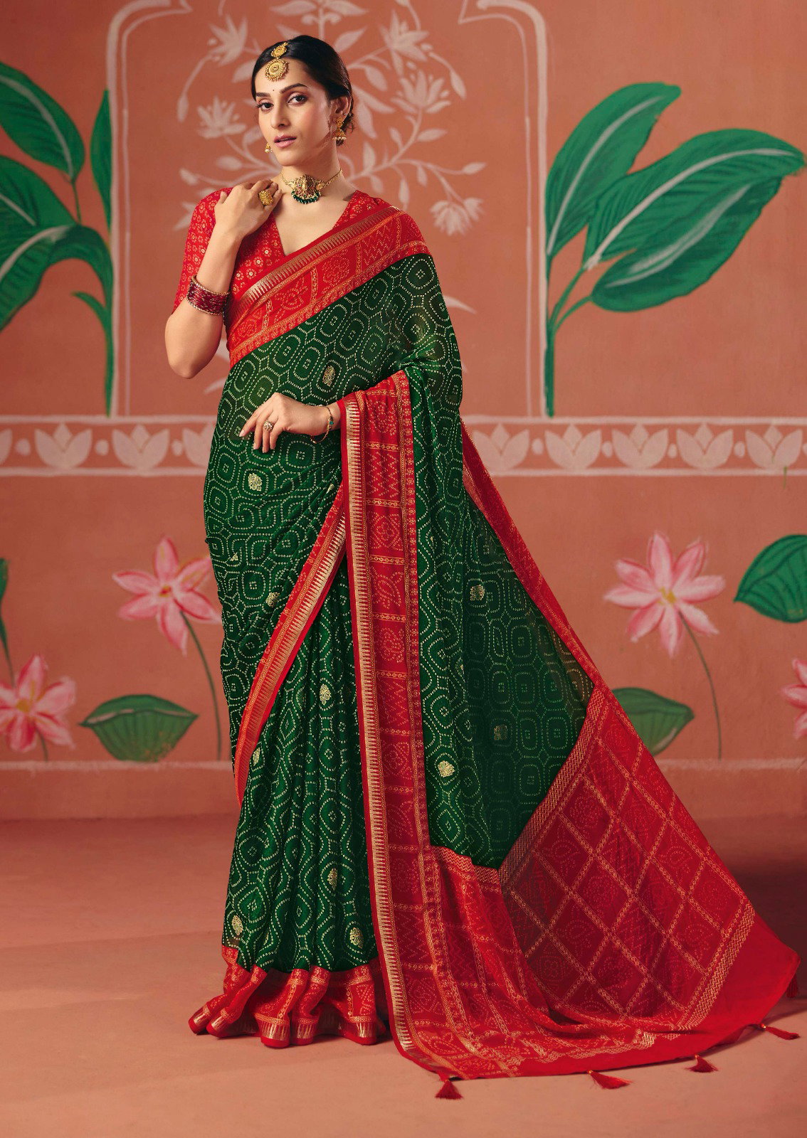 Shubh Shree Pachedi 1 Bamber Georgette Kasab Border Saree