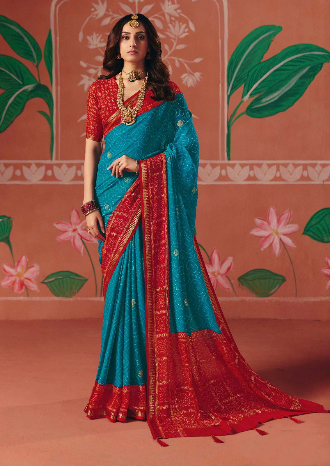 Shubh Shree Pachedi 1 Bamber Georgette Kasab Border Saree
