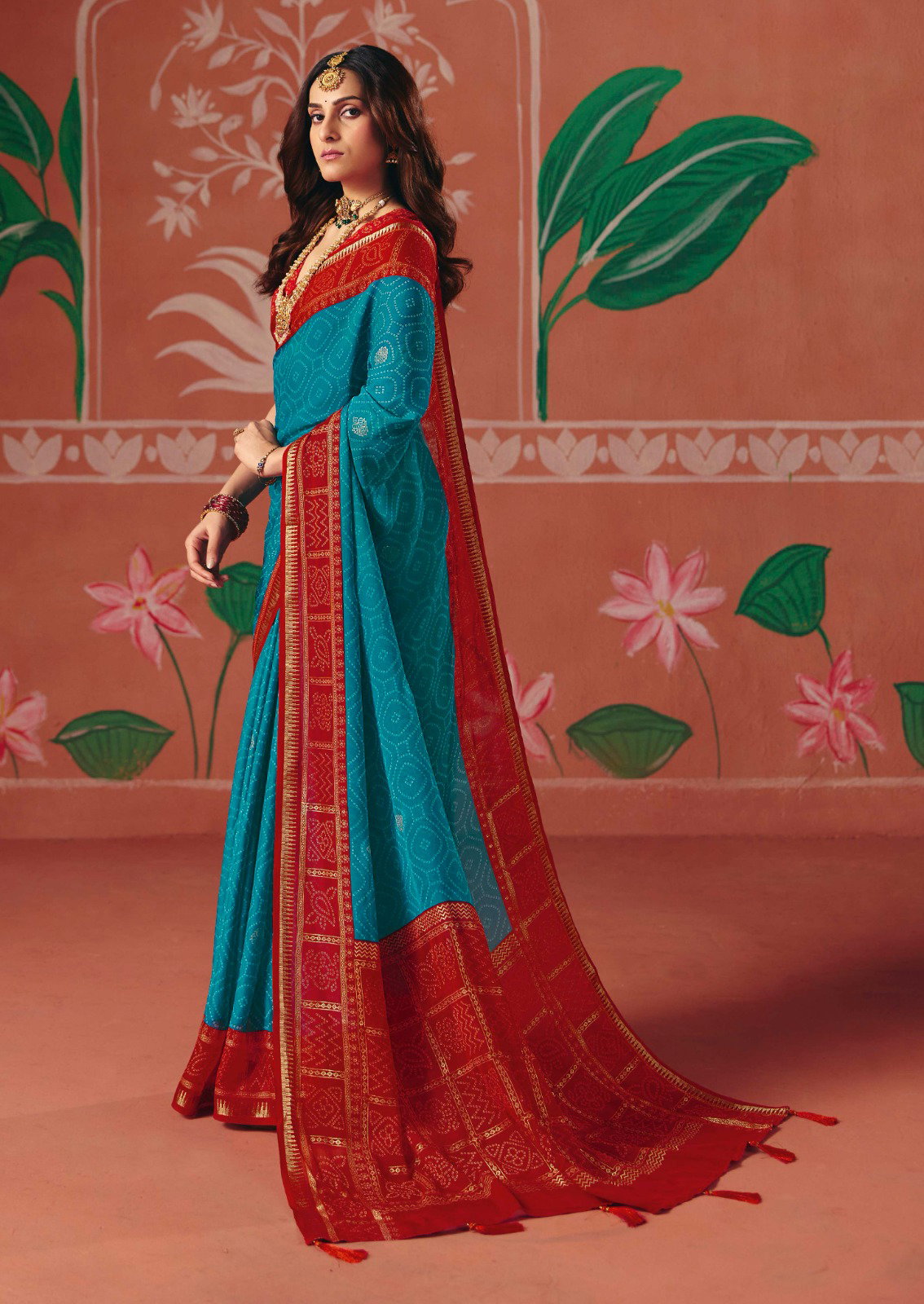 Shubh Shree Pachedi 1 Bamber Georgette Kasab Border Saree