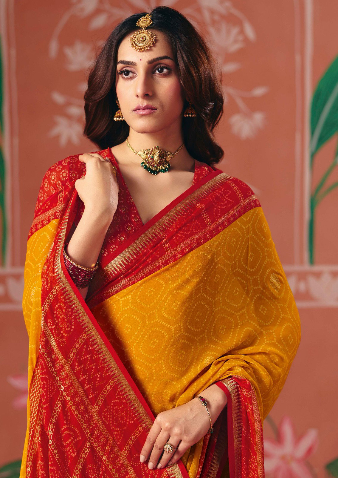 Shubh Shree Pachedi 1 Bamber Georgette Kasab Border Saree