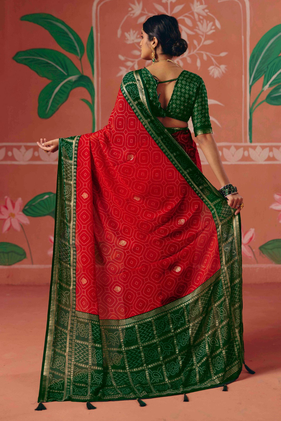 Shubh Shree Pachedi 1 Bamber Georgette Kasab Border Saree