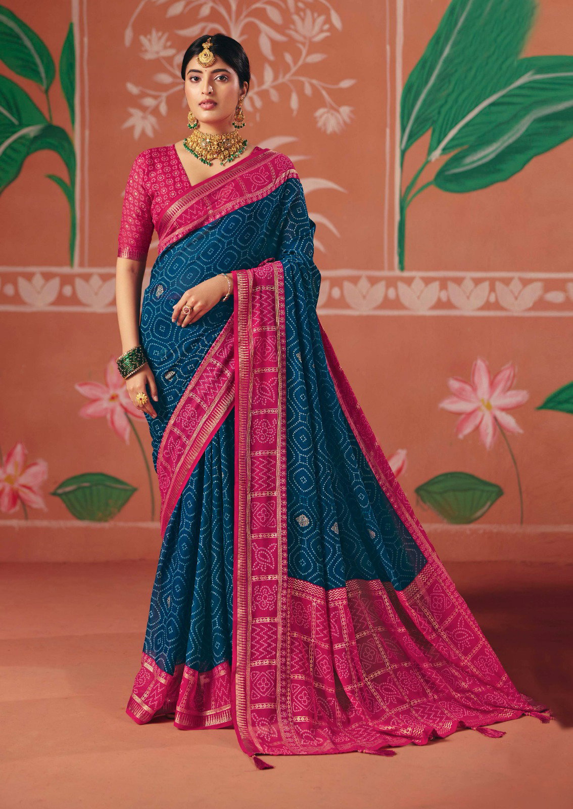 Shubh Shree Pachedi 1 Bamber Georgette Kasab Border Saree