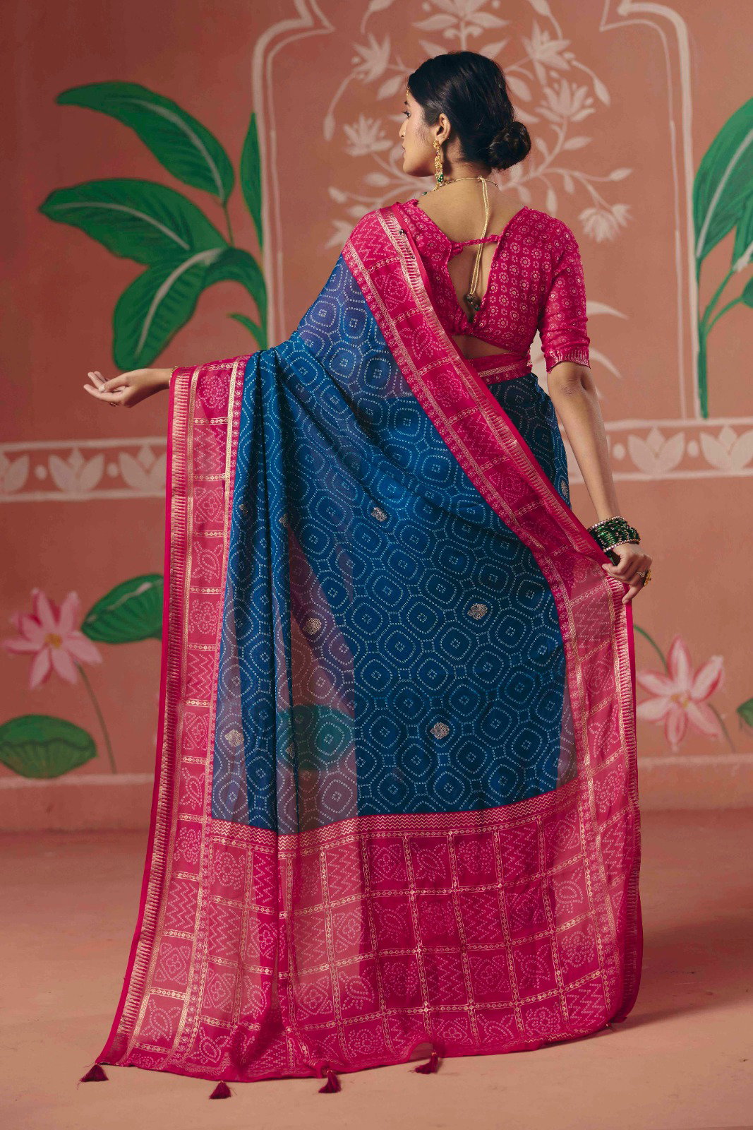 Shubh Shree Pachedi 1 Bamber Georgette Kasab Border Saree