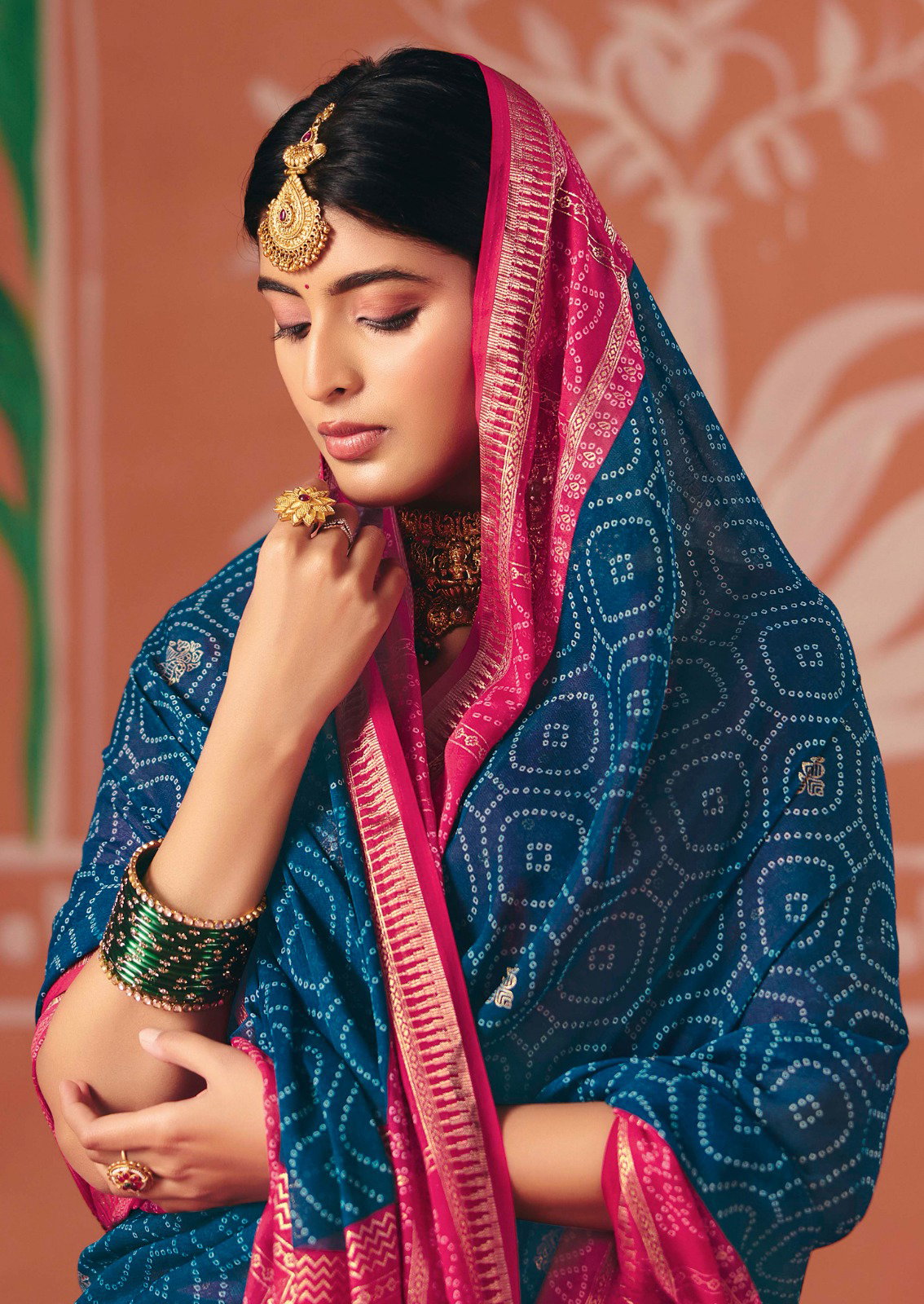 Shubh Shree Pachedi 1 Bamber Georgette Kasab Border Saree