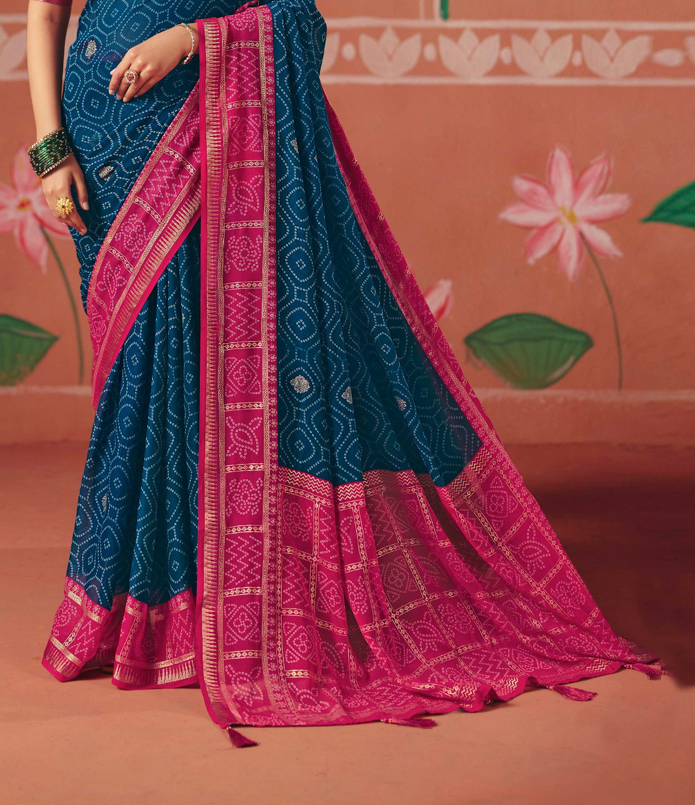 Shubh Shree Pachedi 1 Bamber Georgette Kasab Border Saree