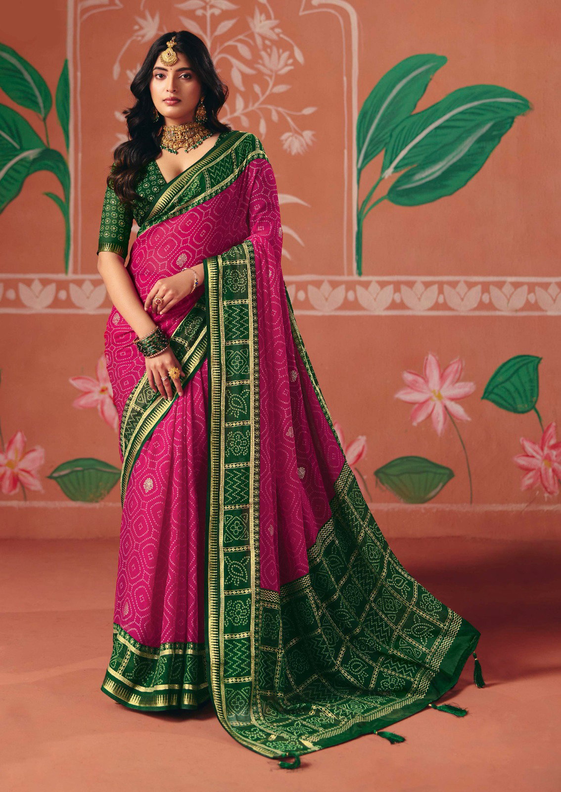 Shubh Shree Pachedi 1 Bamber Georgette Kasab Border Saree