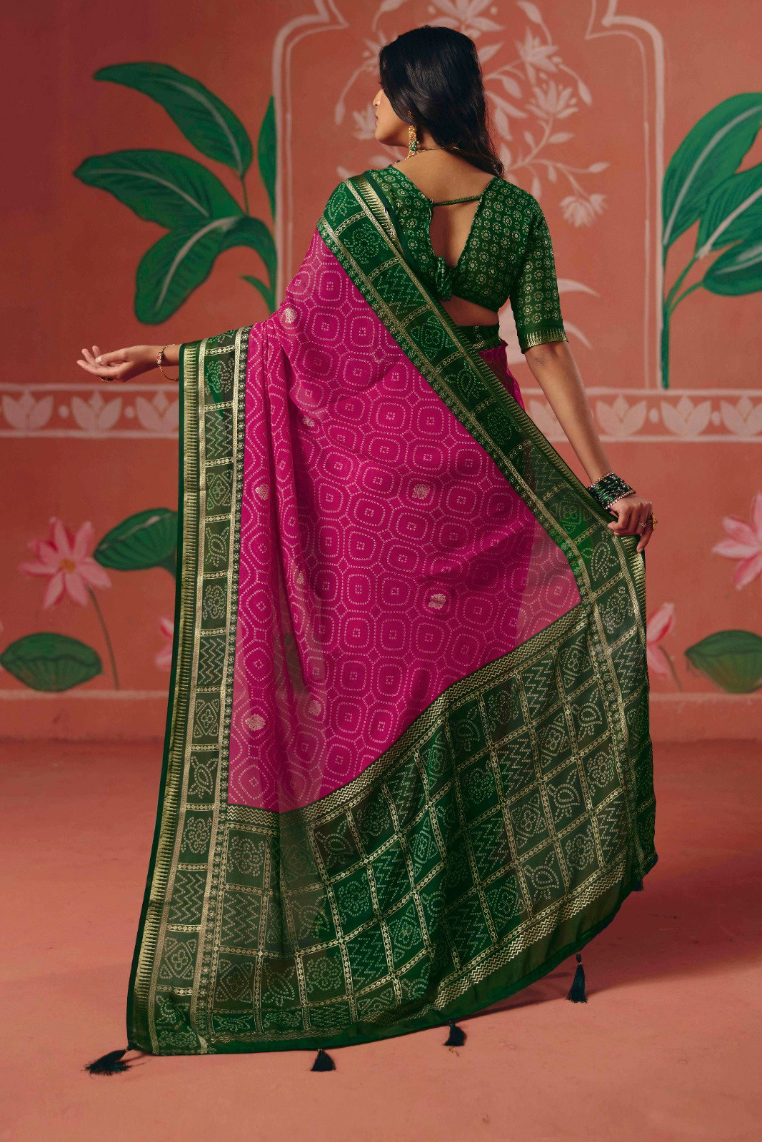 Shubh Shree Pachedi 1 Bamber Georgette Kasab Border Saree