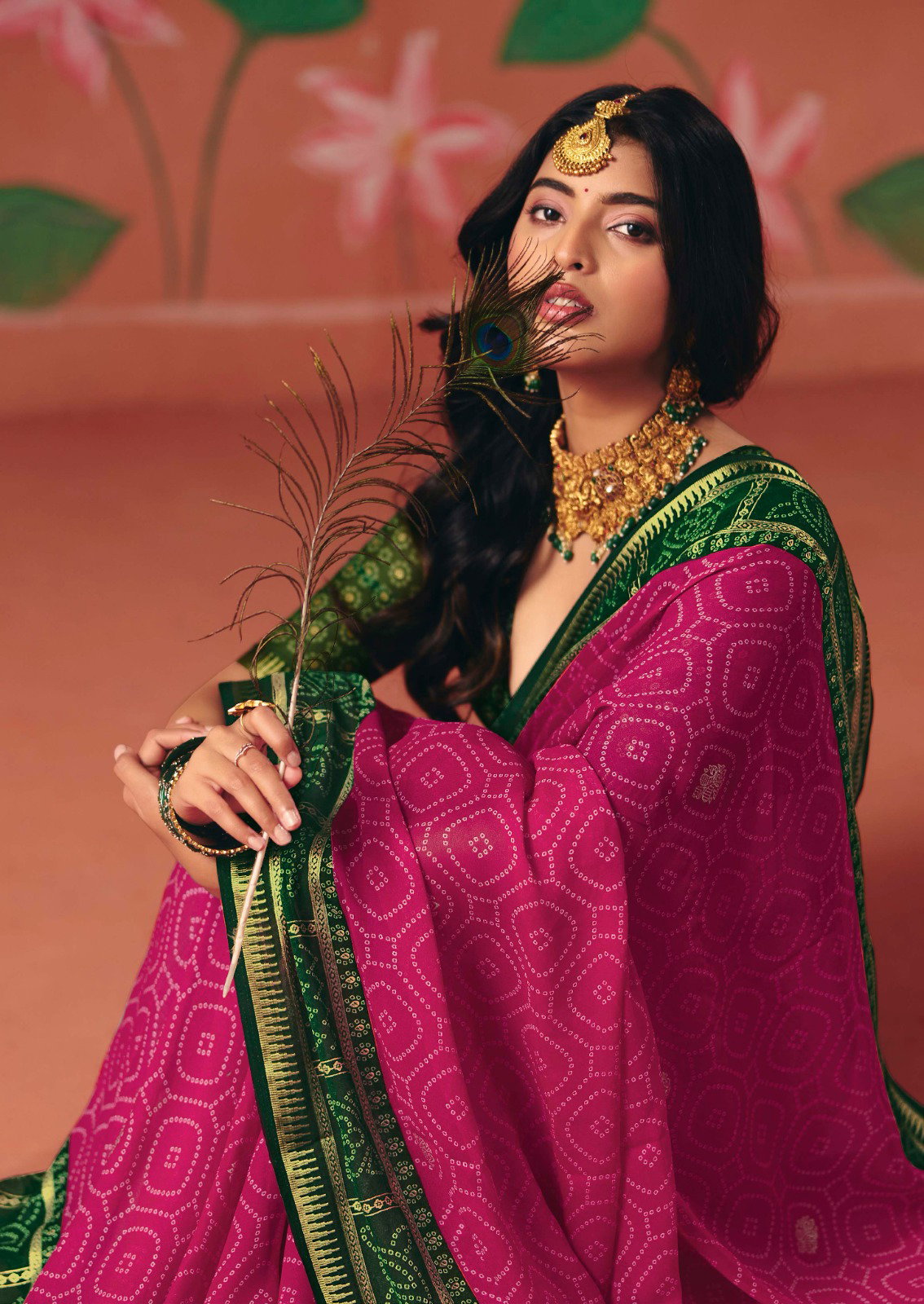 Shubh Shree Pachedi 1 Bamber Georgette Kasab Border Saree