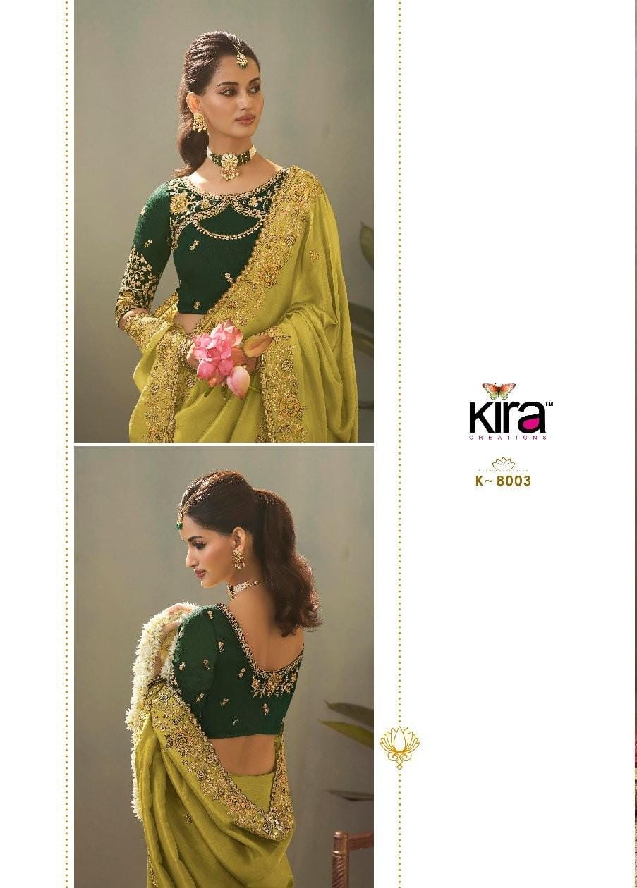 Kira Kaash Upada Silk Embroidered Fancy Designer Saree Collection