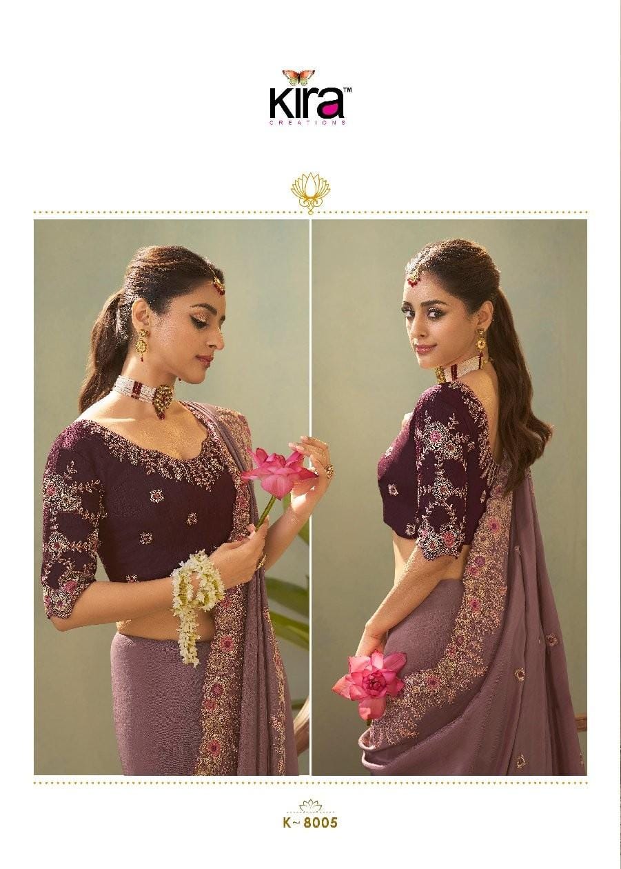 Kira Kaash Upada Silk Embroidered Fancy Designer Saree Collection