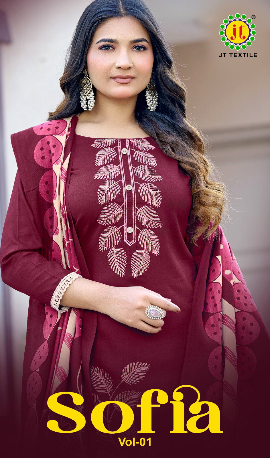 Jt Sofia Vol 1 Rayon With Bites Work Dress Material Collection