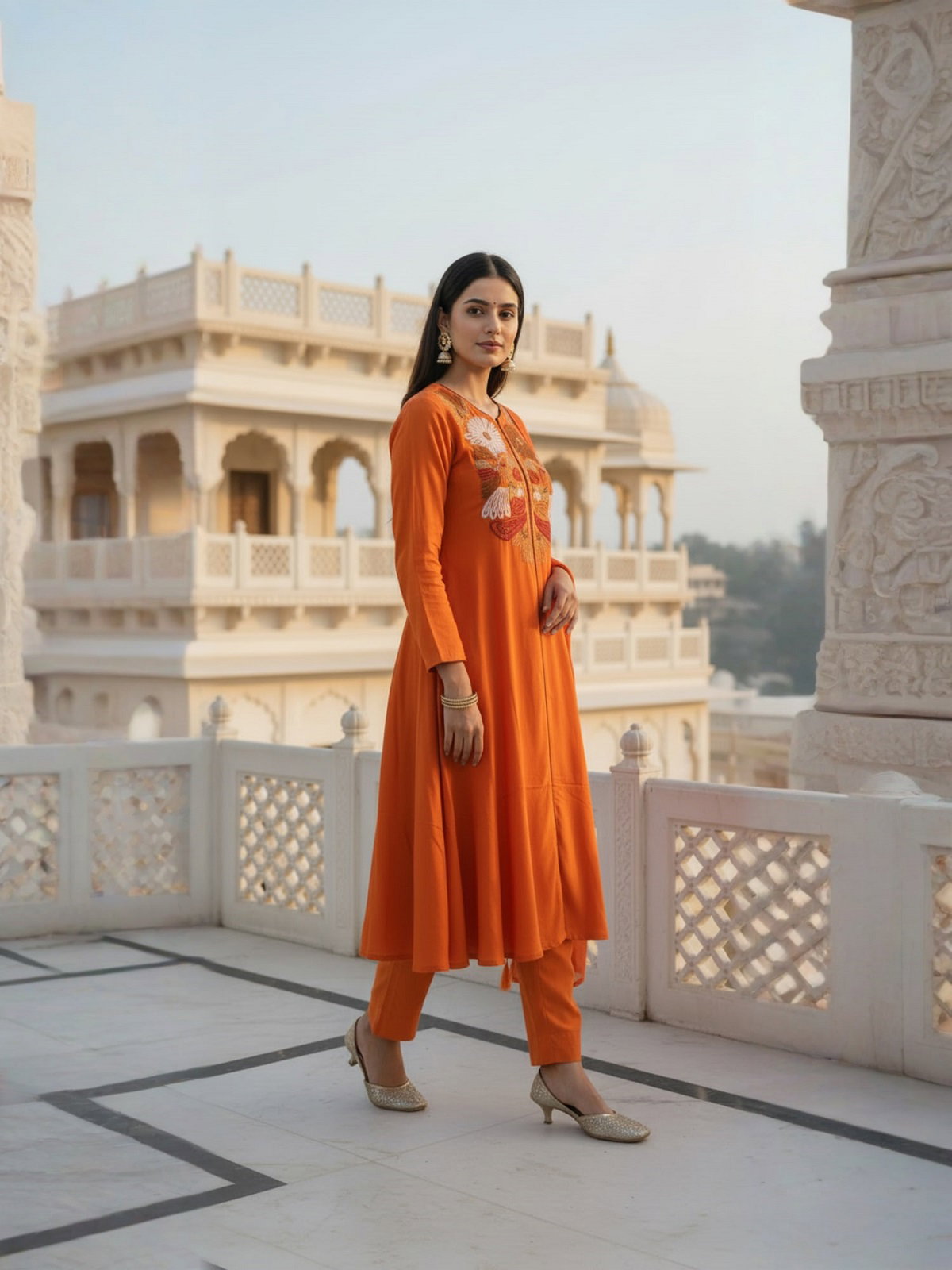 Navya Kurti 204 Party Wear Embroidery Worked Silk Blend Kurti with Pant and Dupatta Set
