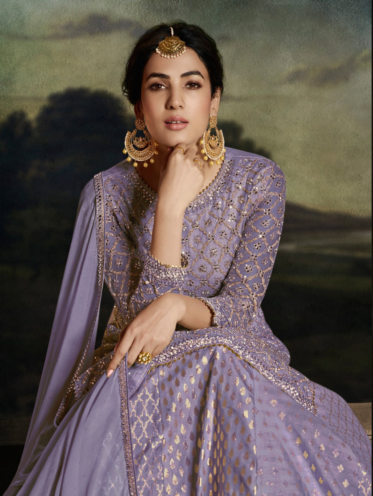 Vouch Moh Colour Pluss Heavy Soft Net Designer Salwar Kameez
