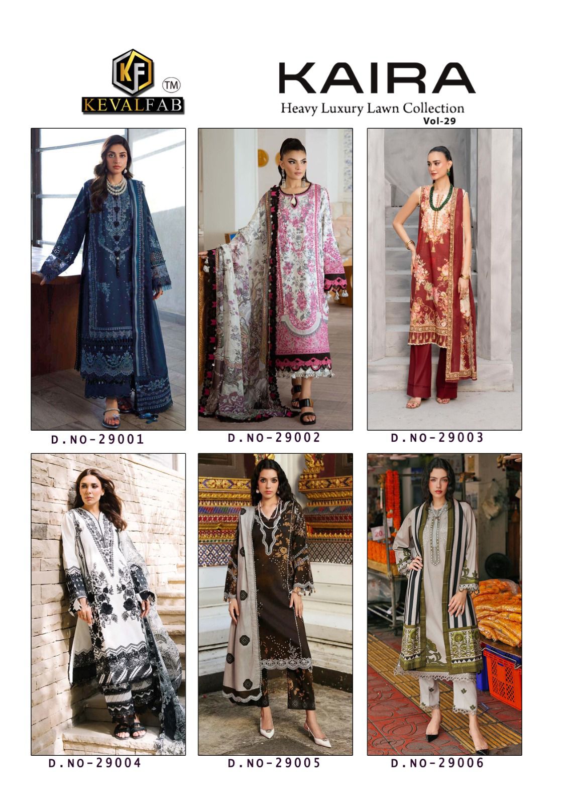 Keval Kaira Vol 29 Lawn Cotton Printed Karachi Dress Material Collection