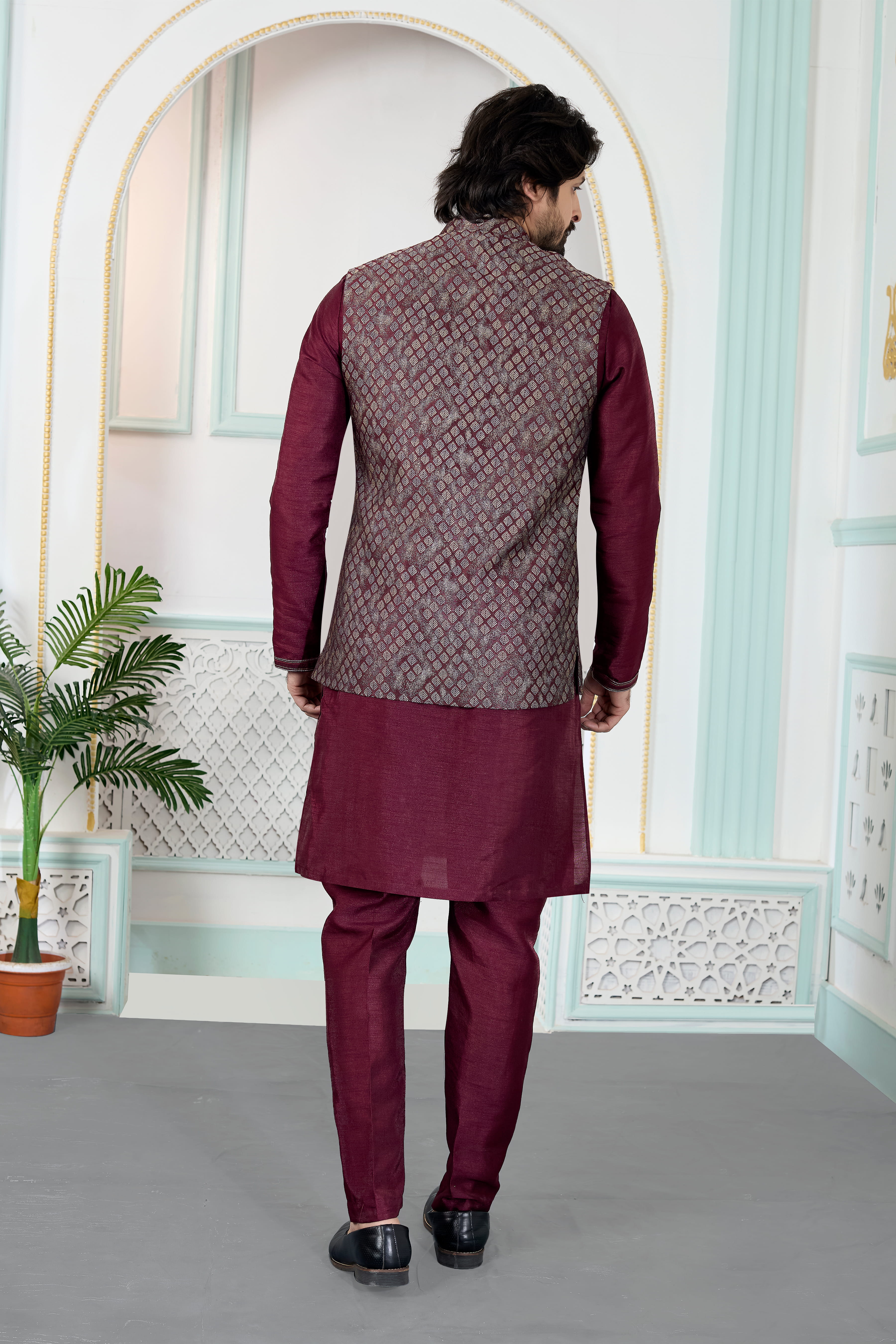 Sumi 4421 To 4423 Jaquard 3 Piece Kurta Jacket Set Collection 