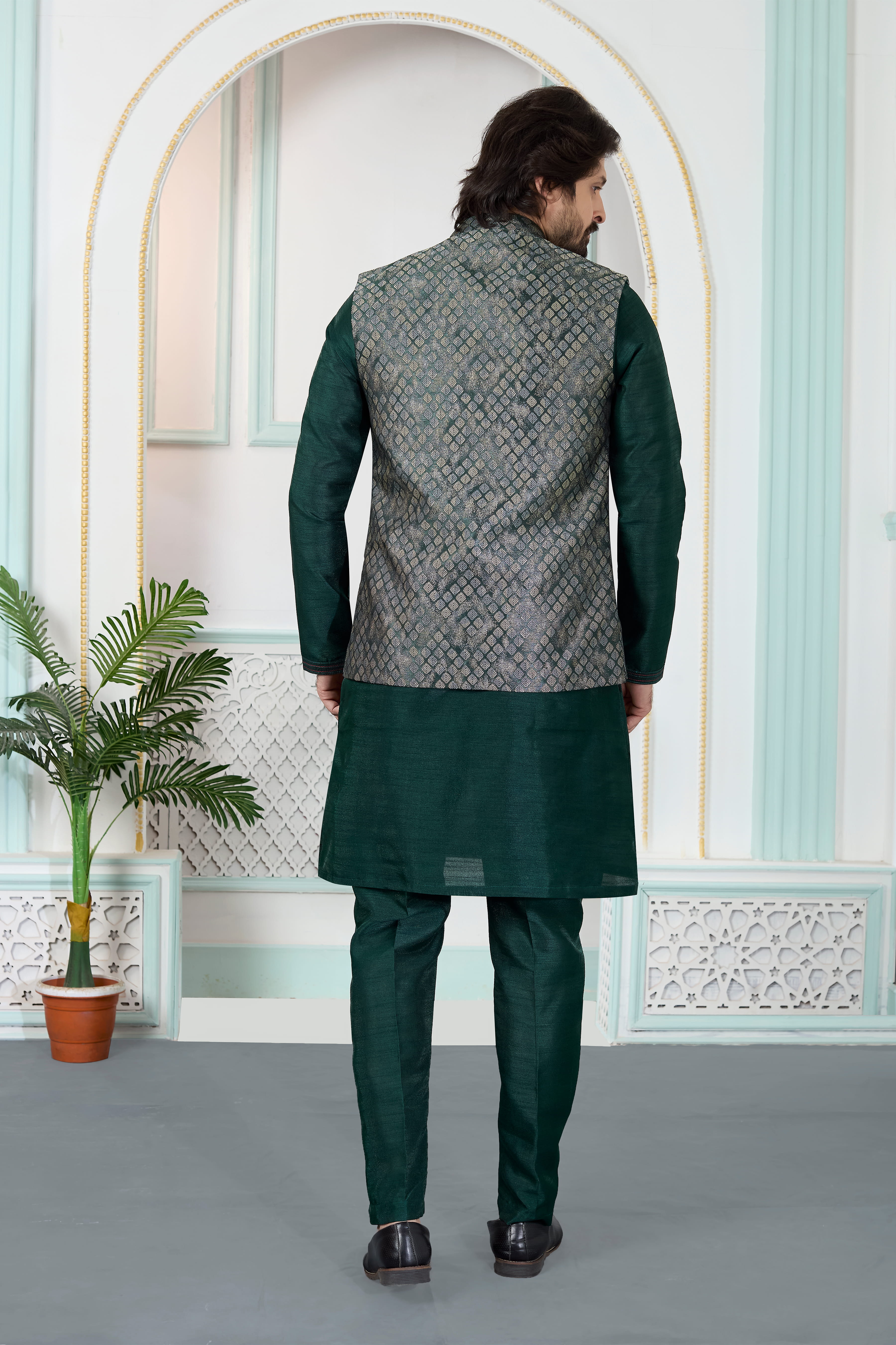 Sumi 4421 To 4423 Jaquard 3 Piece Kurta Jacket Set Collection 