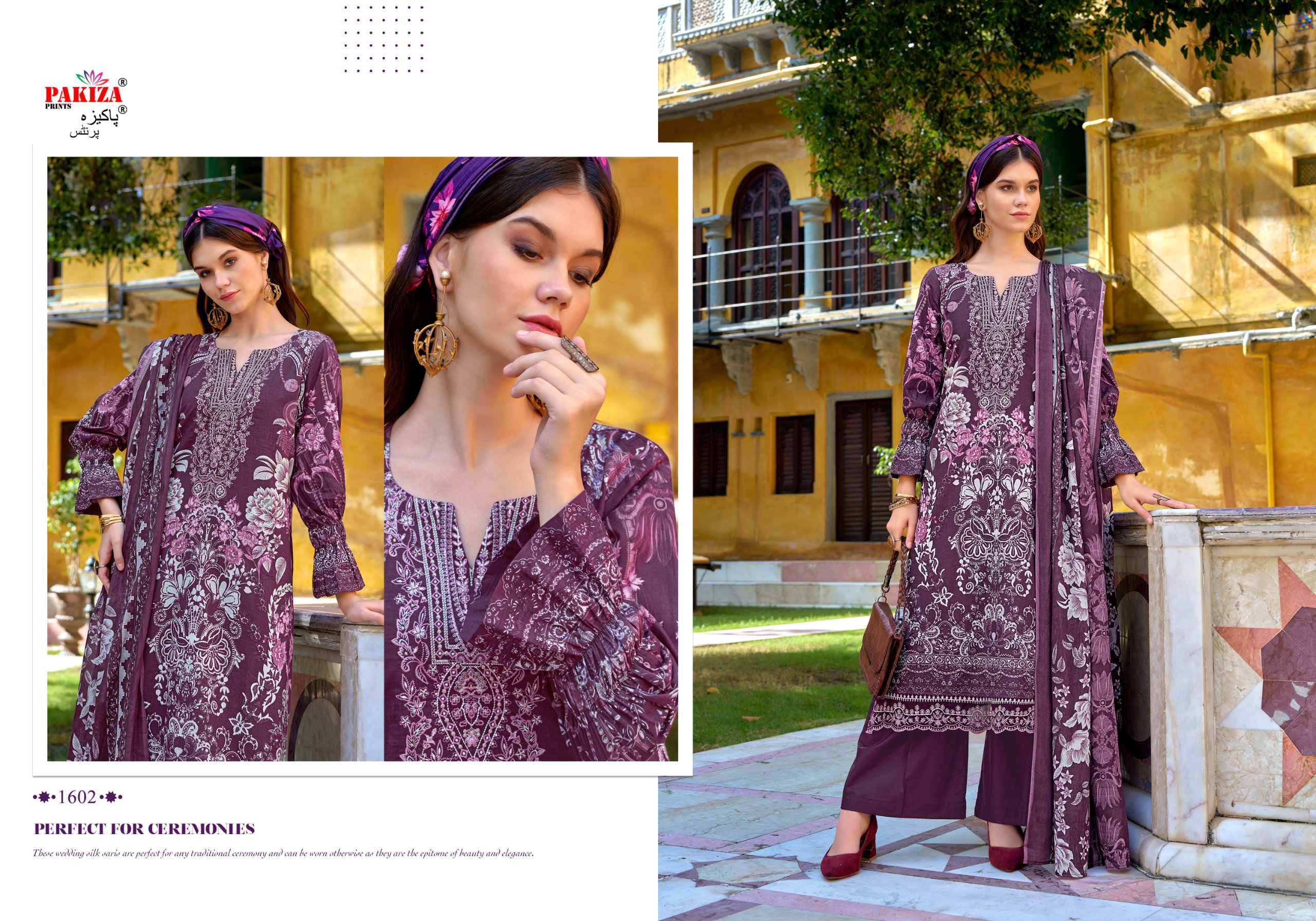 Pakiza Naksh Vol 16 Lawn Cotton Designer Embroidery Dress Material