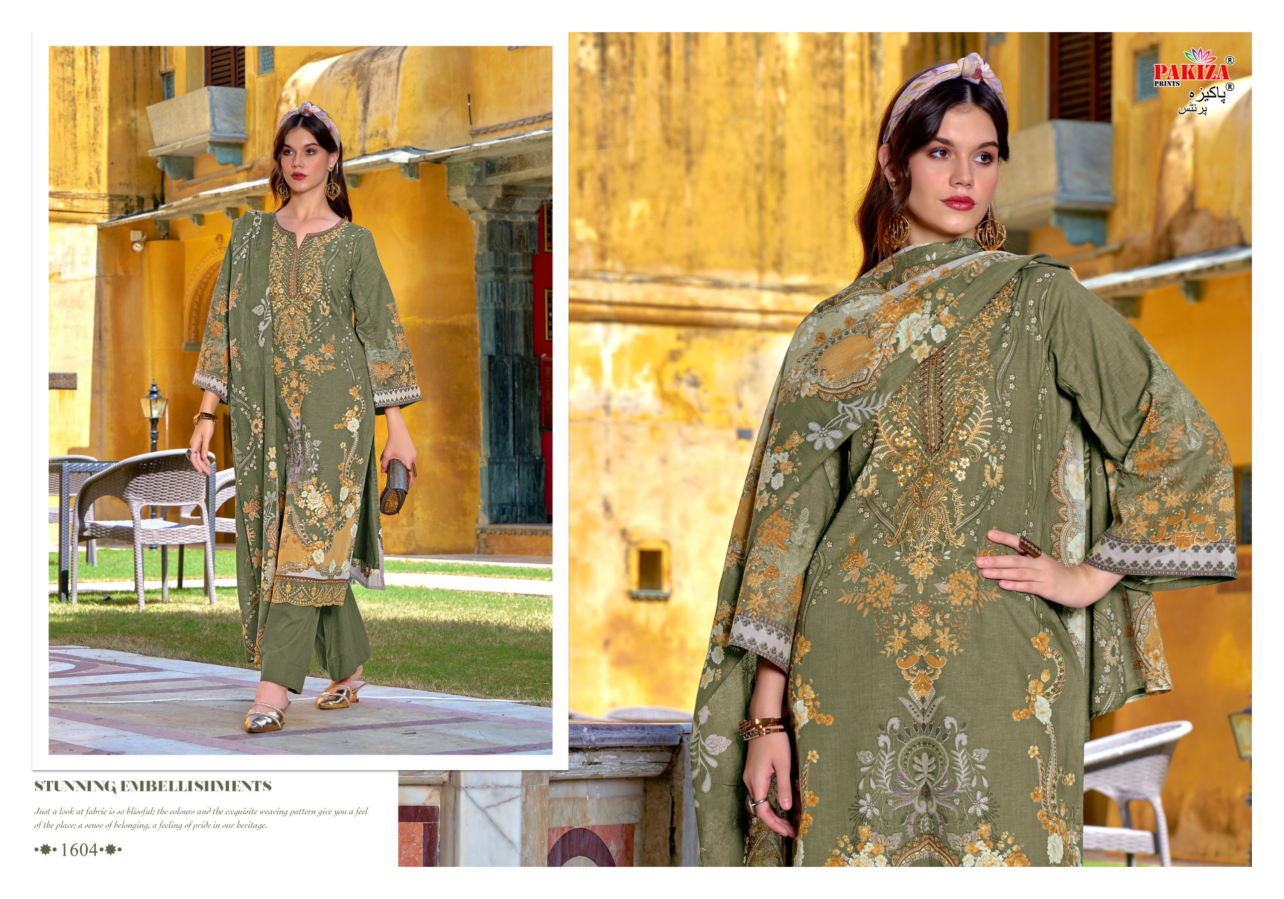 Pakiza Naksh Vol 16 Lawn Cotton Designer Embroidery Dress Material