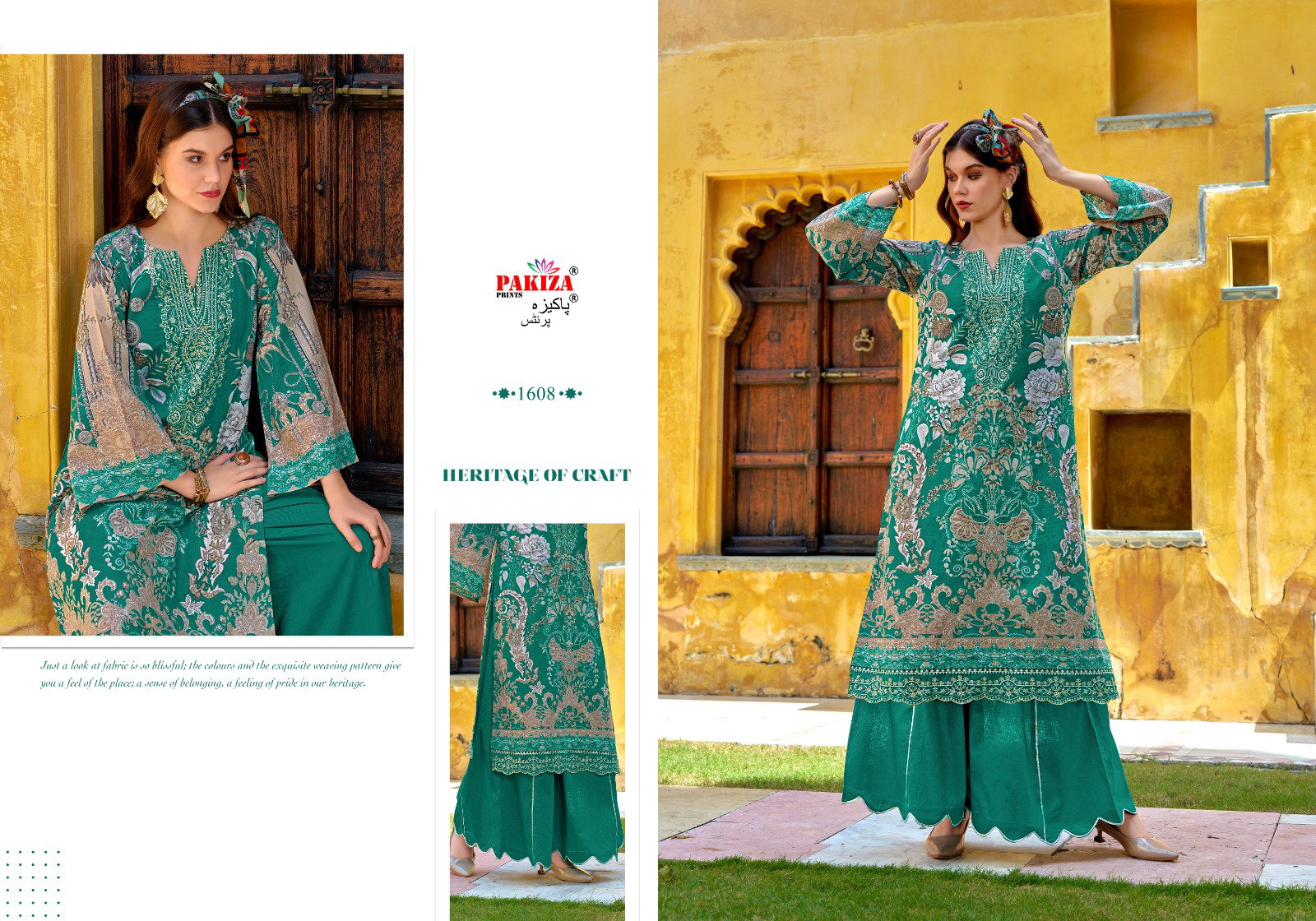 Pakiza Naksh Vol 16 Lawn Cotton Designer Embroidery Dress Material