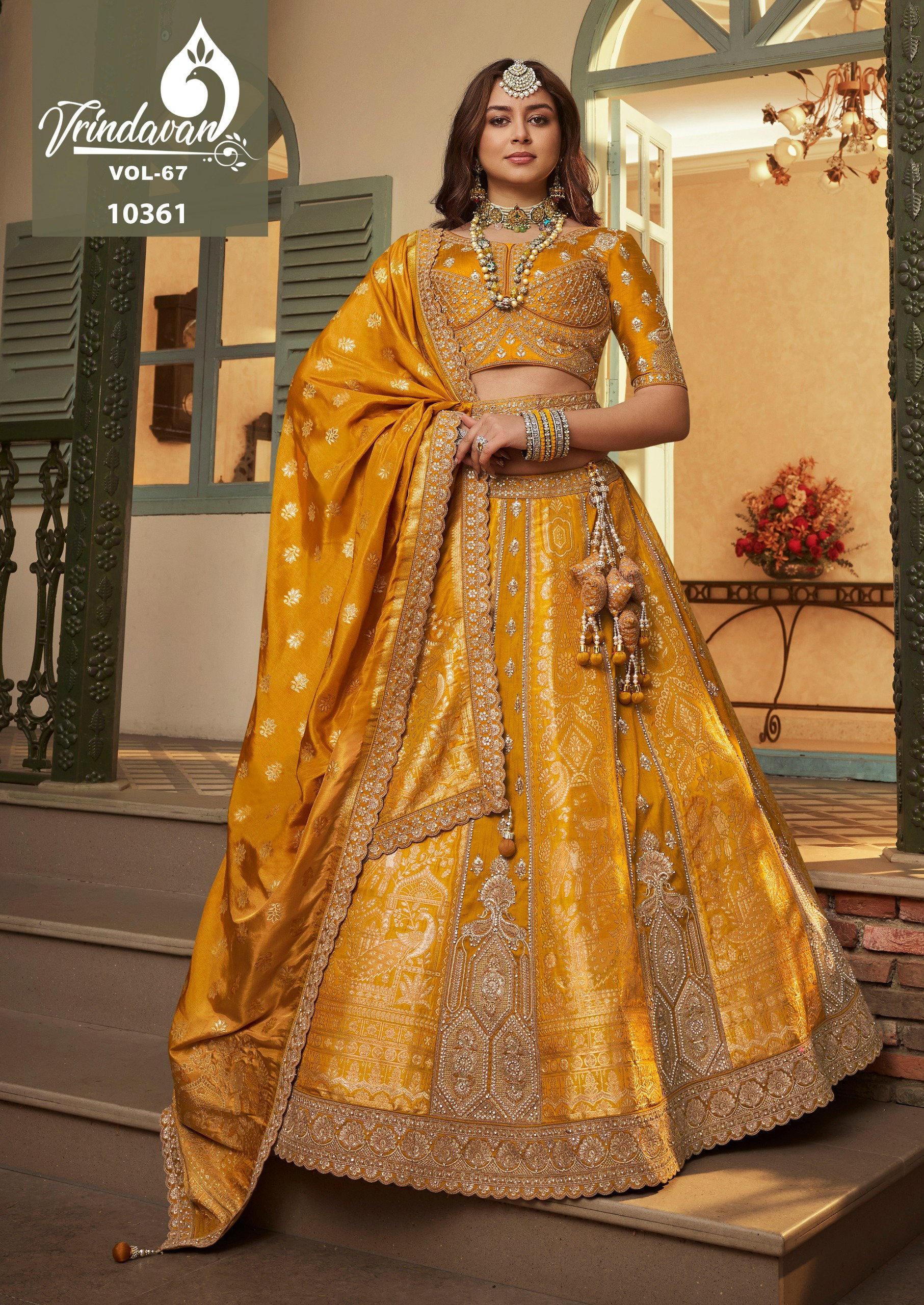 Royal Vrindavan Vol 67 Banarasi Silk With Embroidery Lehenga Choli Collection