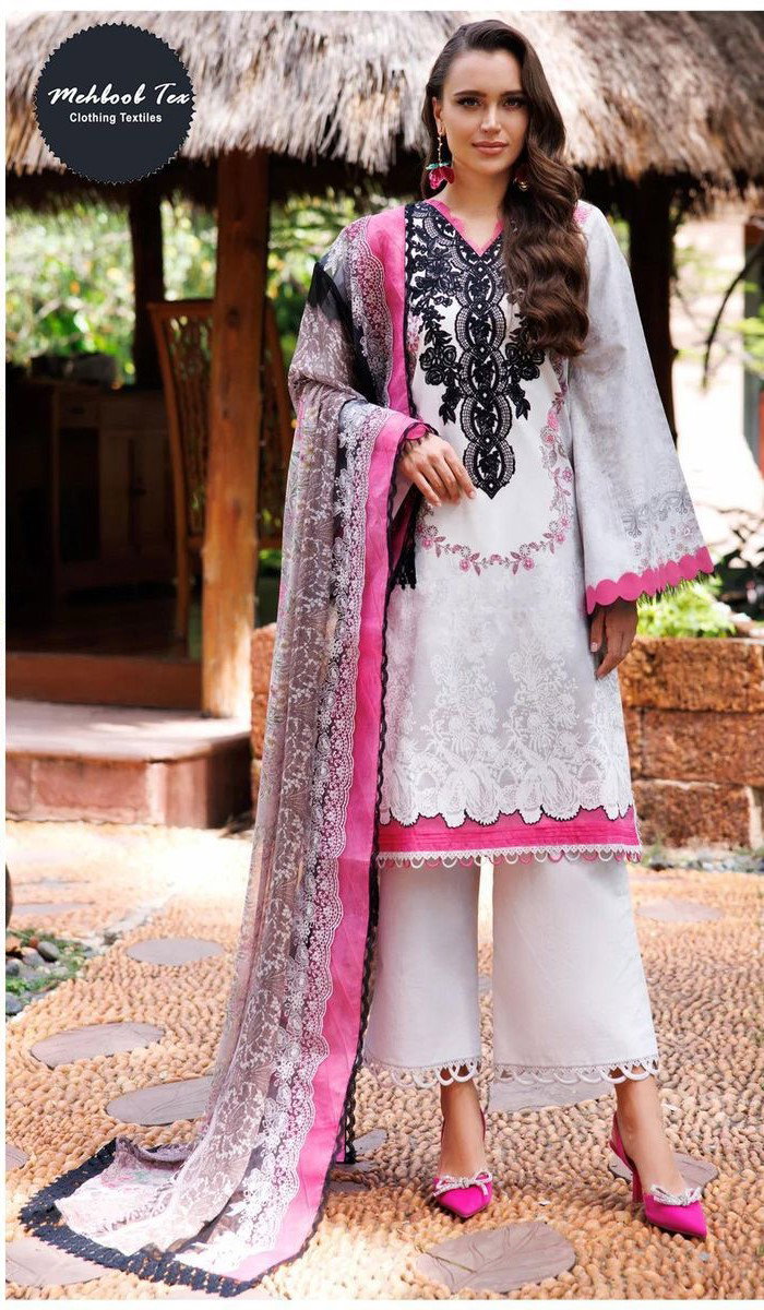 Mehboob Tex 1521 Cotton Dupatta Cotton Print Pakistani Salwar Kameez
