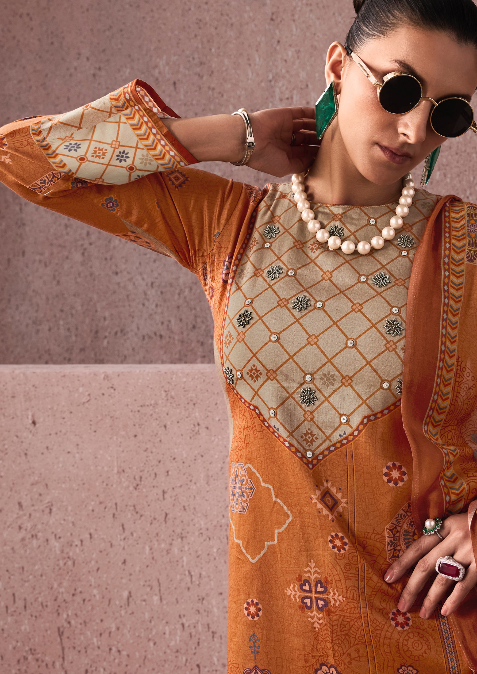 Sadhana Siena Jam Cotton Digital Print With Work Salwar Kameez