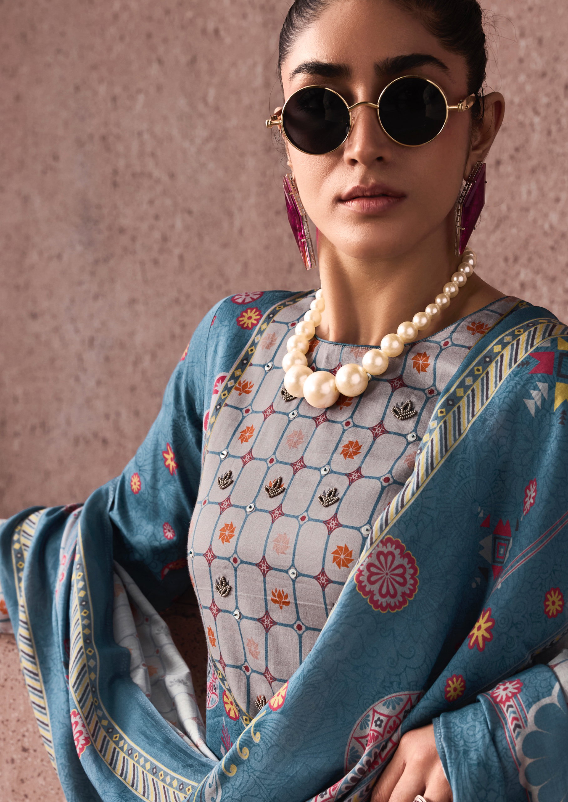Sadhana Siena Jam Cotton Digital Print With Work Salwar Kameez