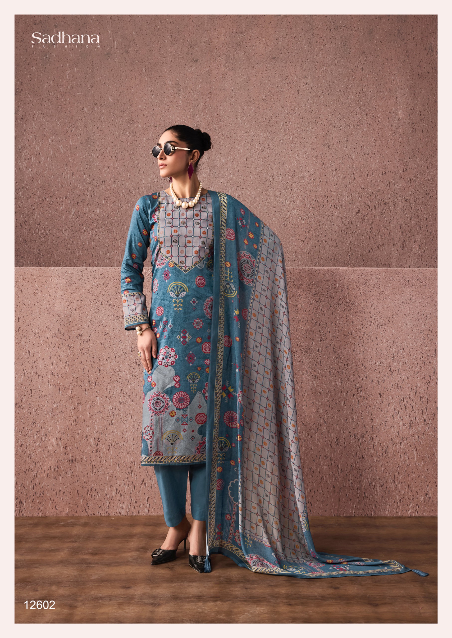Sadhana Siena Jam Cotton Digital Print With Work Salwar Kameez
