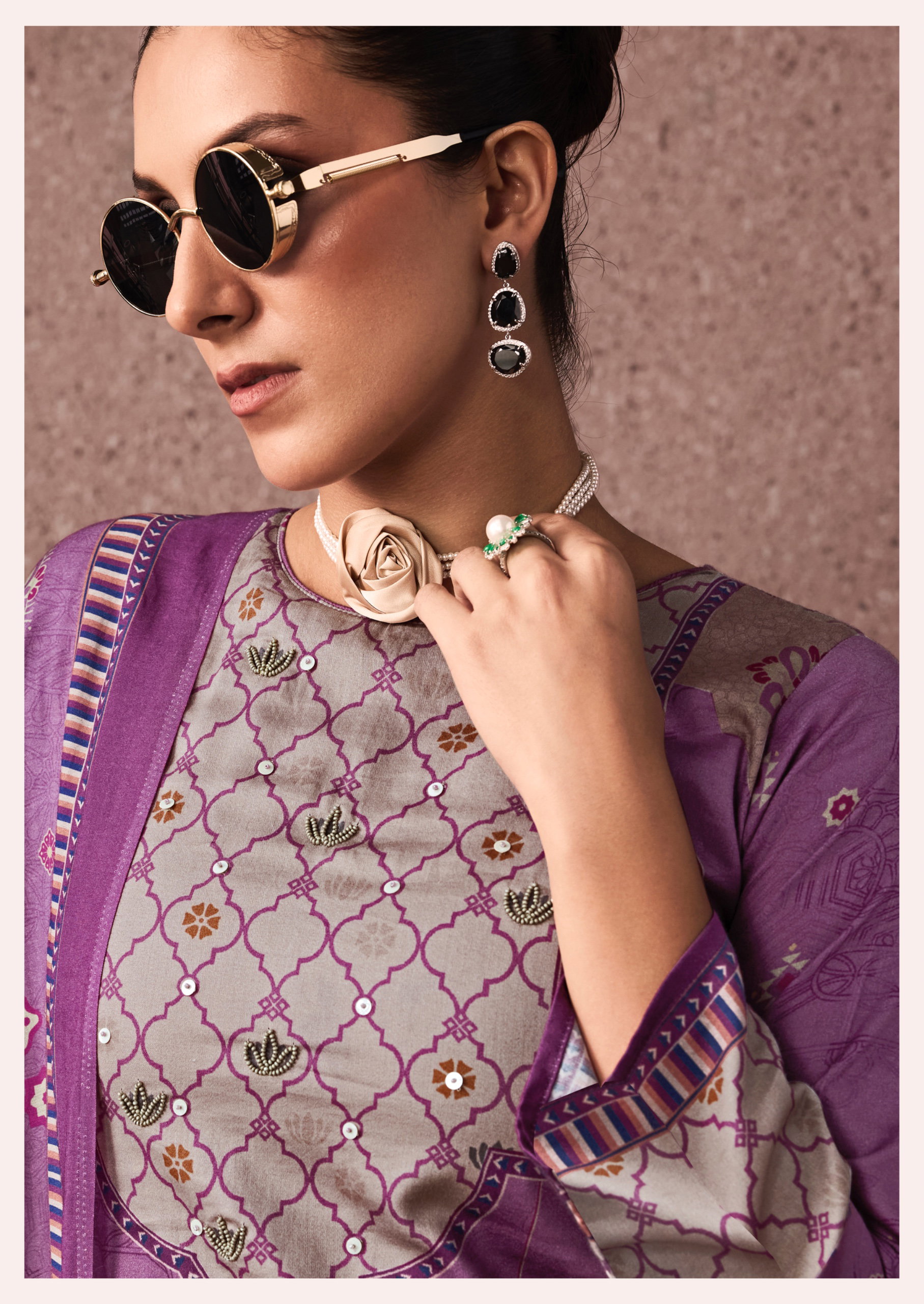 Sadhana Siena Jam Cotton Digital Print With Work Salwar Kameez