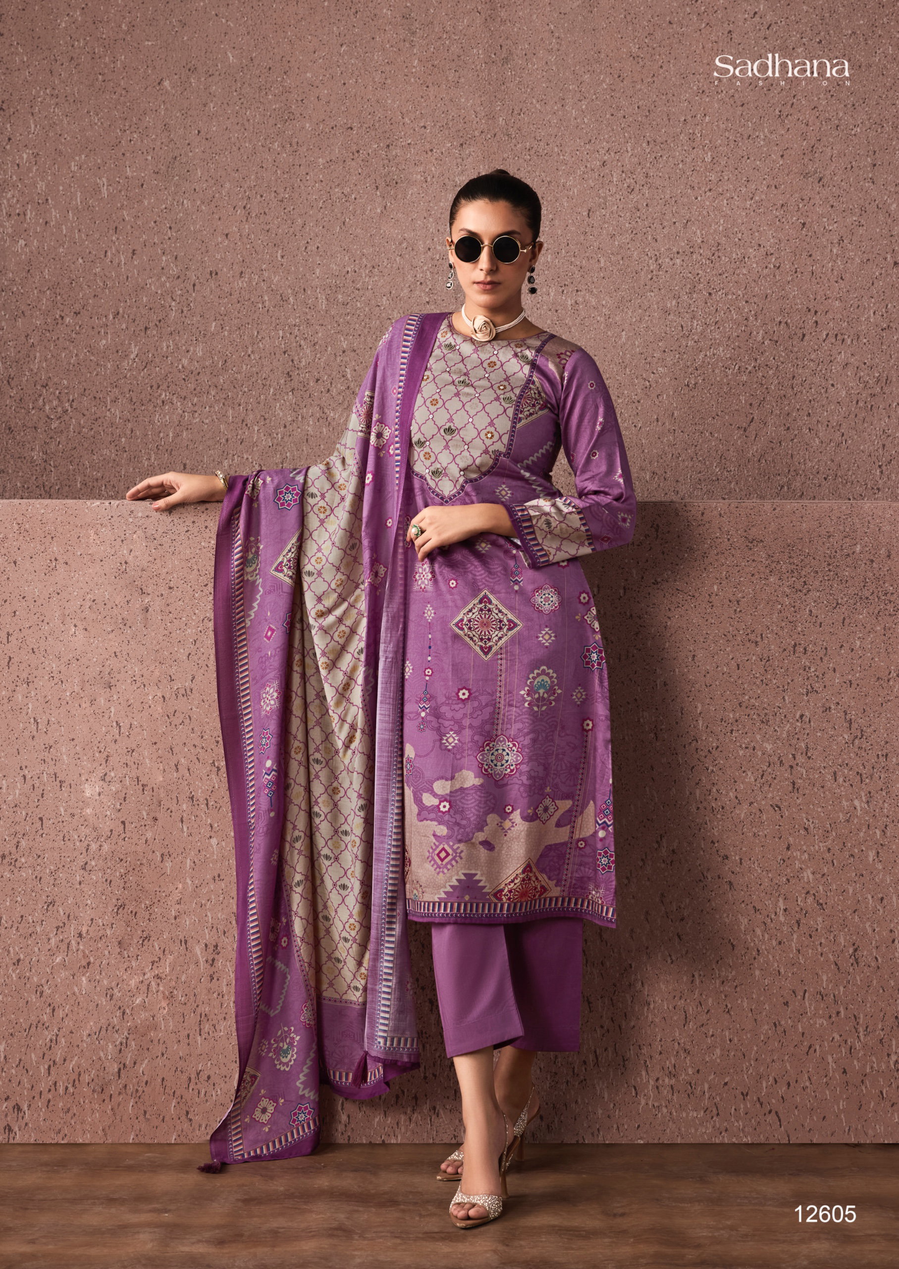 Sadhana Siena Jam Cotton Digital Print With Work Salwar Kameez