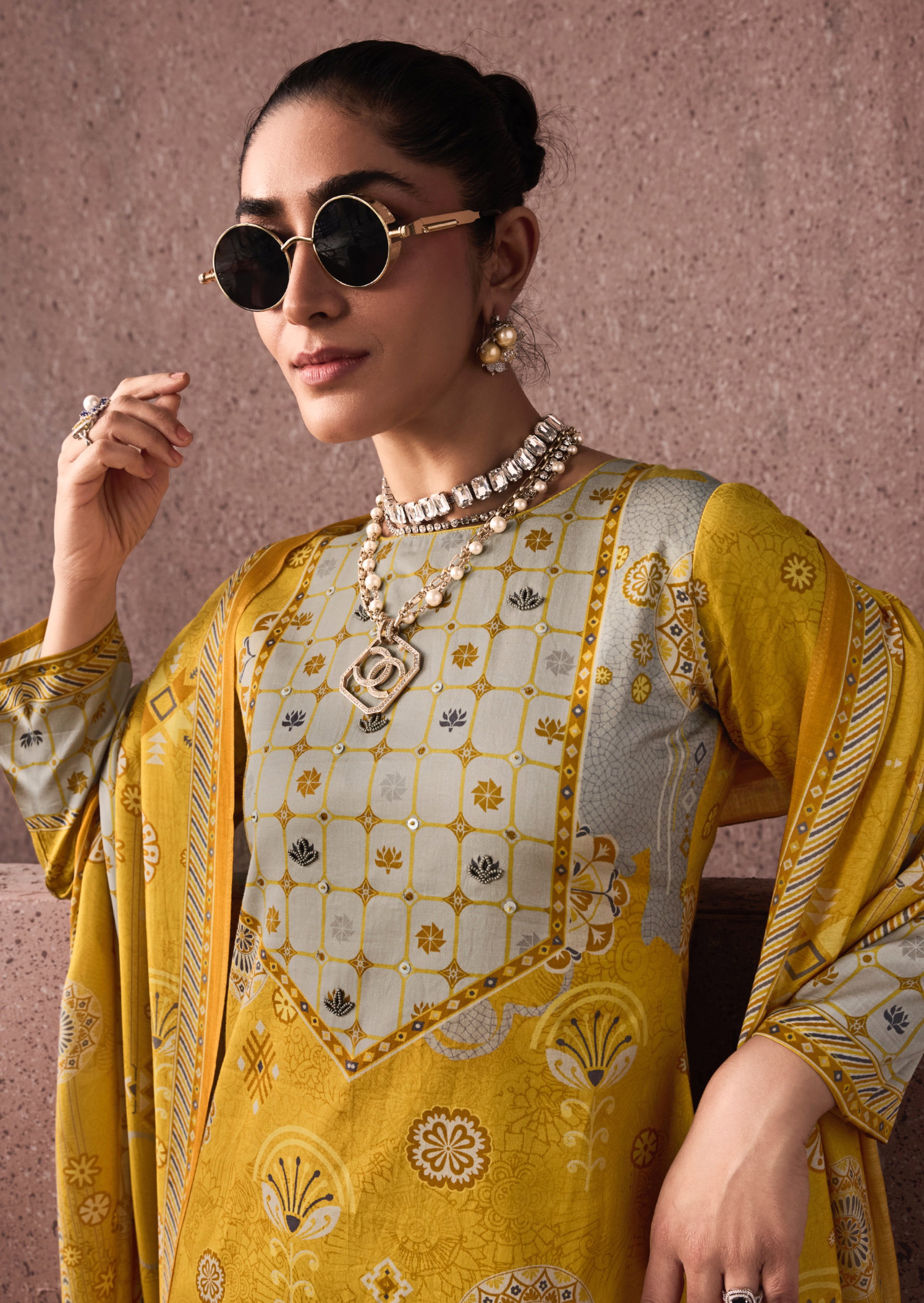 Sadhana Siena Jam Cotton Digital Print With Work Salwar Kameez
