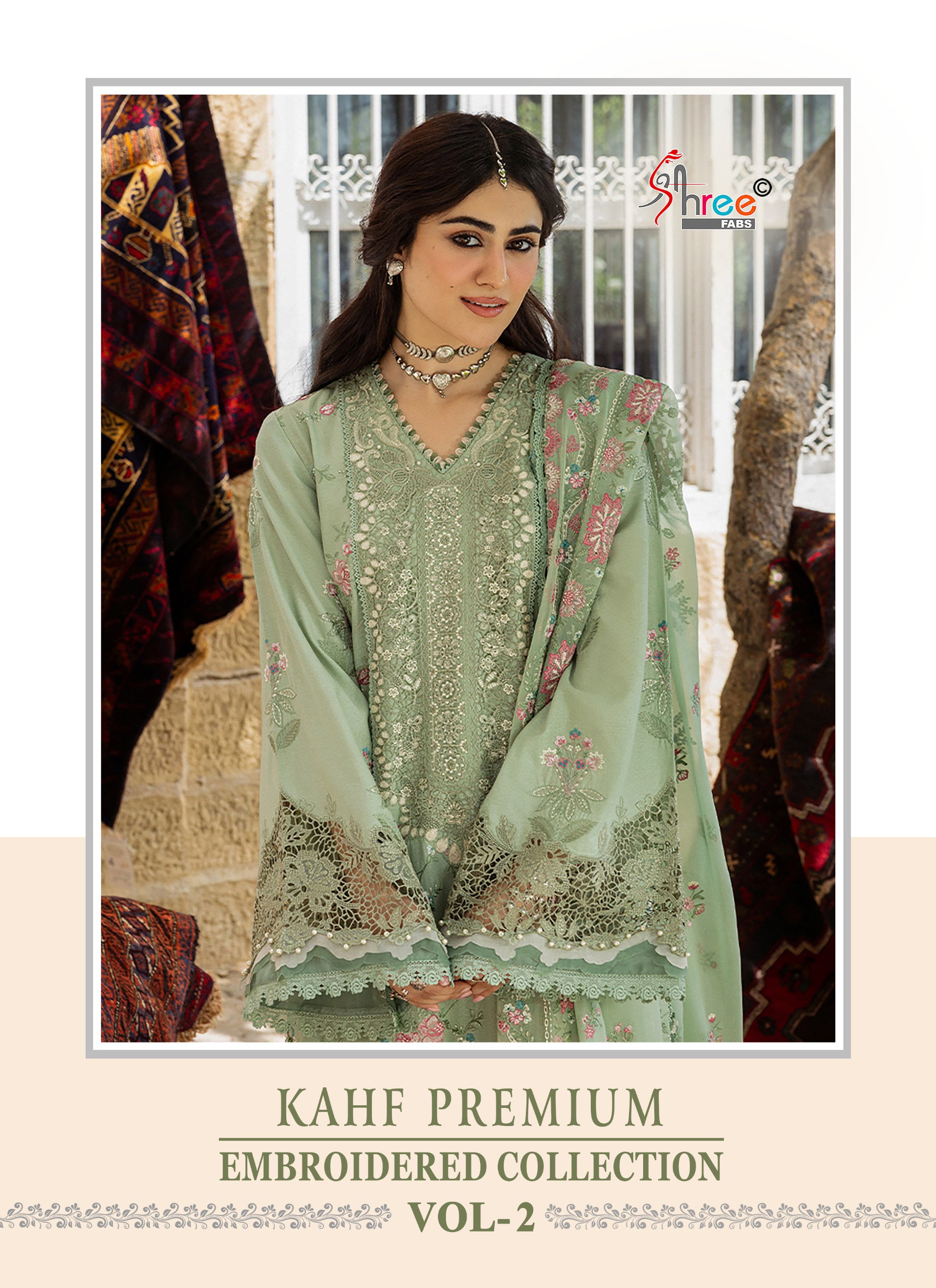 Shree Kahf Premium Embroidered Colllection Vol 2 Cotton Mal Dupatta Pakistani Suits