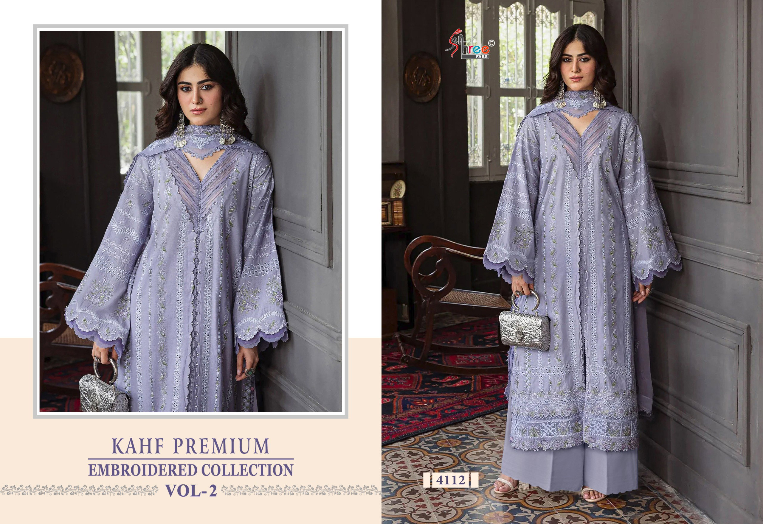 Shree Kahf Premium Embroidered Colllection Vol 2 Cotton Mal Dupatta Pakistani Suits