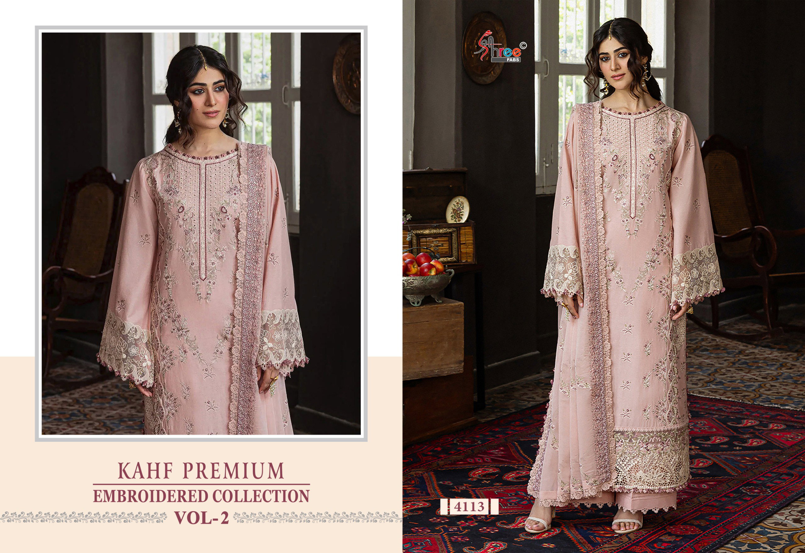 Shree Kahf Premium Embroidered Colllection Vol 2 Cotton Mal Dupatta Pakistani Suits