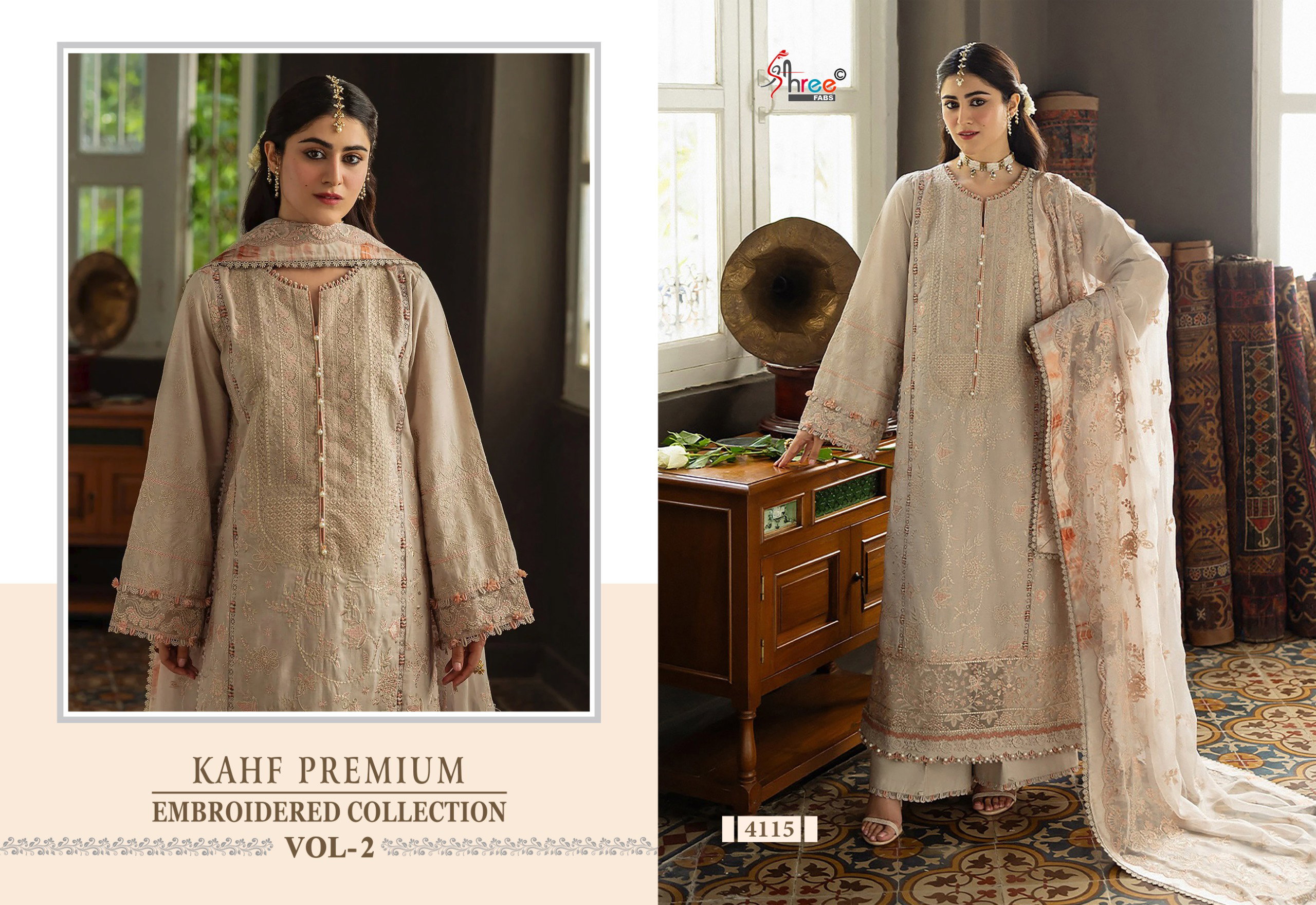 Shree Kahf Premium Embroidered Colllection Vol 2 Cotton Mal Dupatta Pakistani Suits